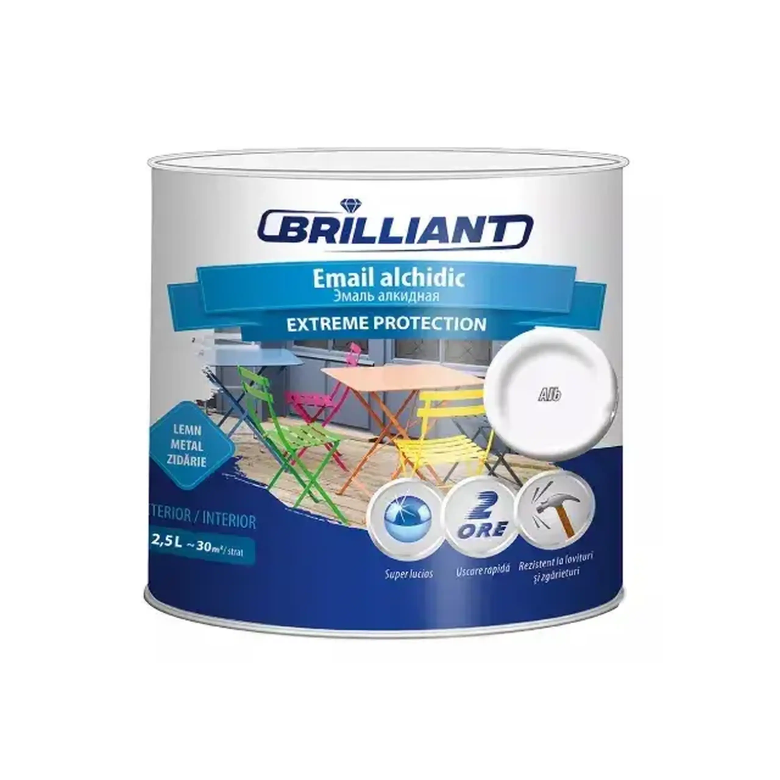 Email alchidic EXTREME PROTECTION alb 2.5 l Brilliant