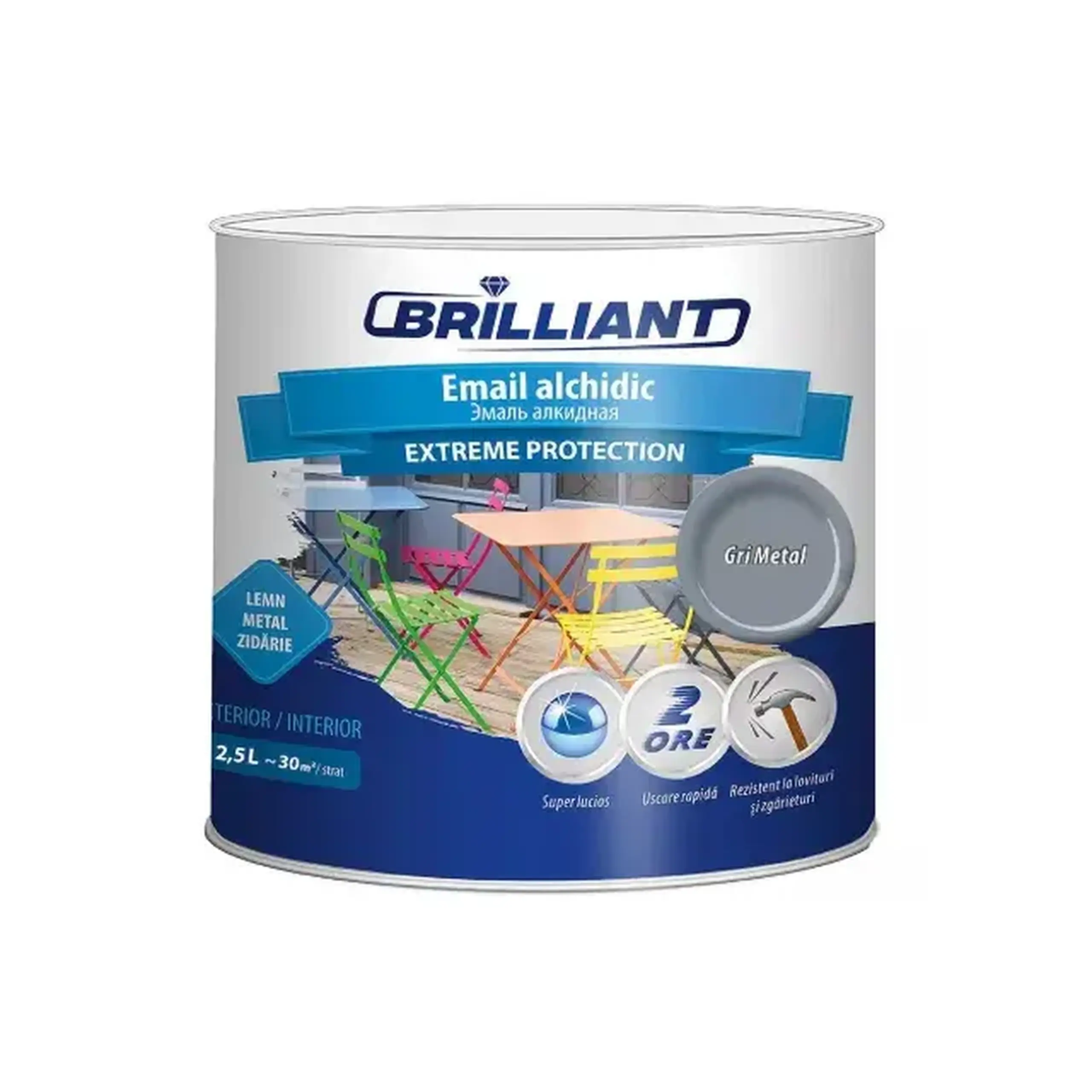 Email alchidic EXTREME PROTECTION gri 2.5 l Brilliant