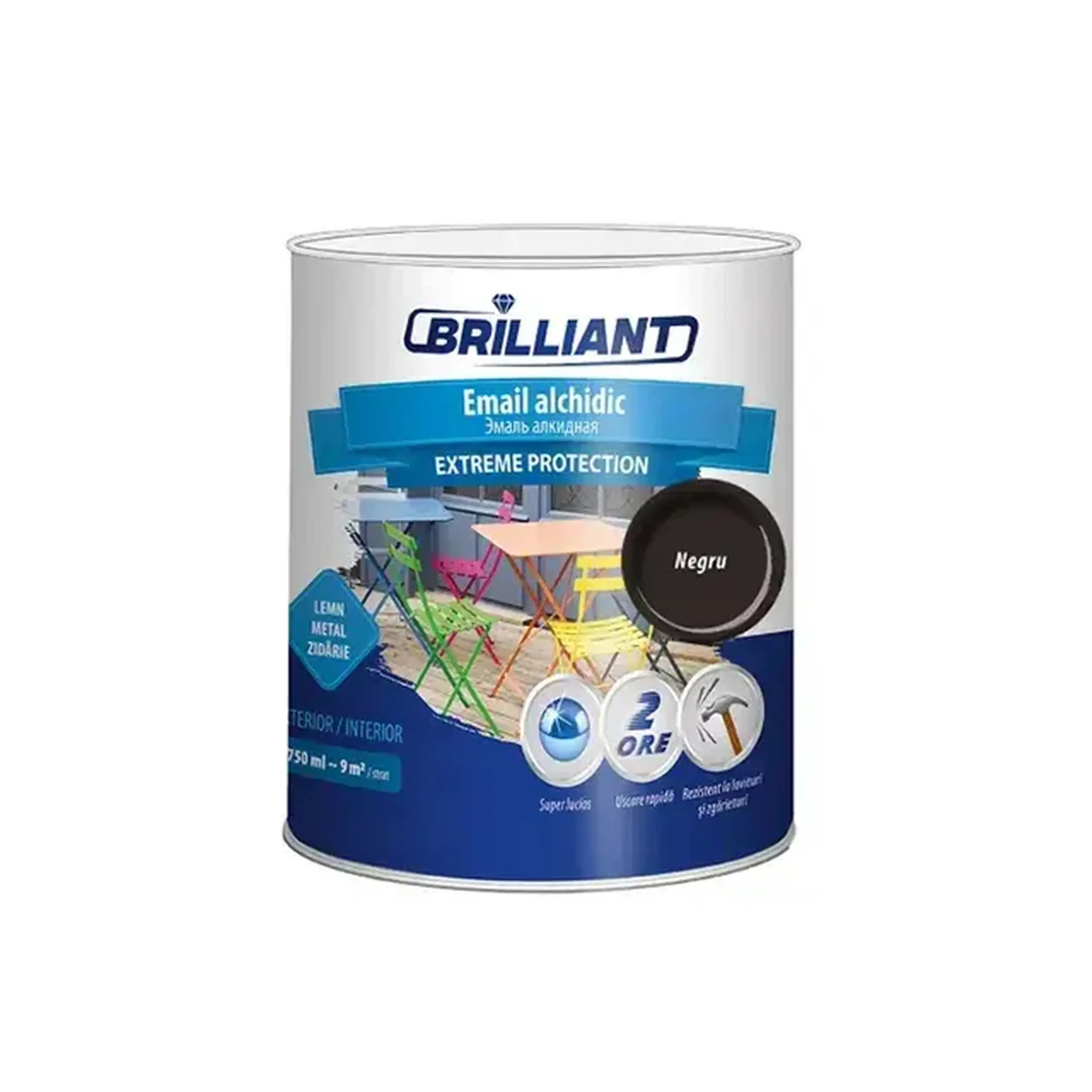 Email alchidic EXTREME PROTECTION negru 2.5 l Brilliant