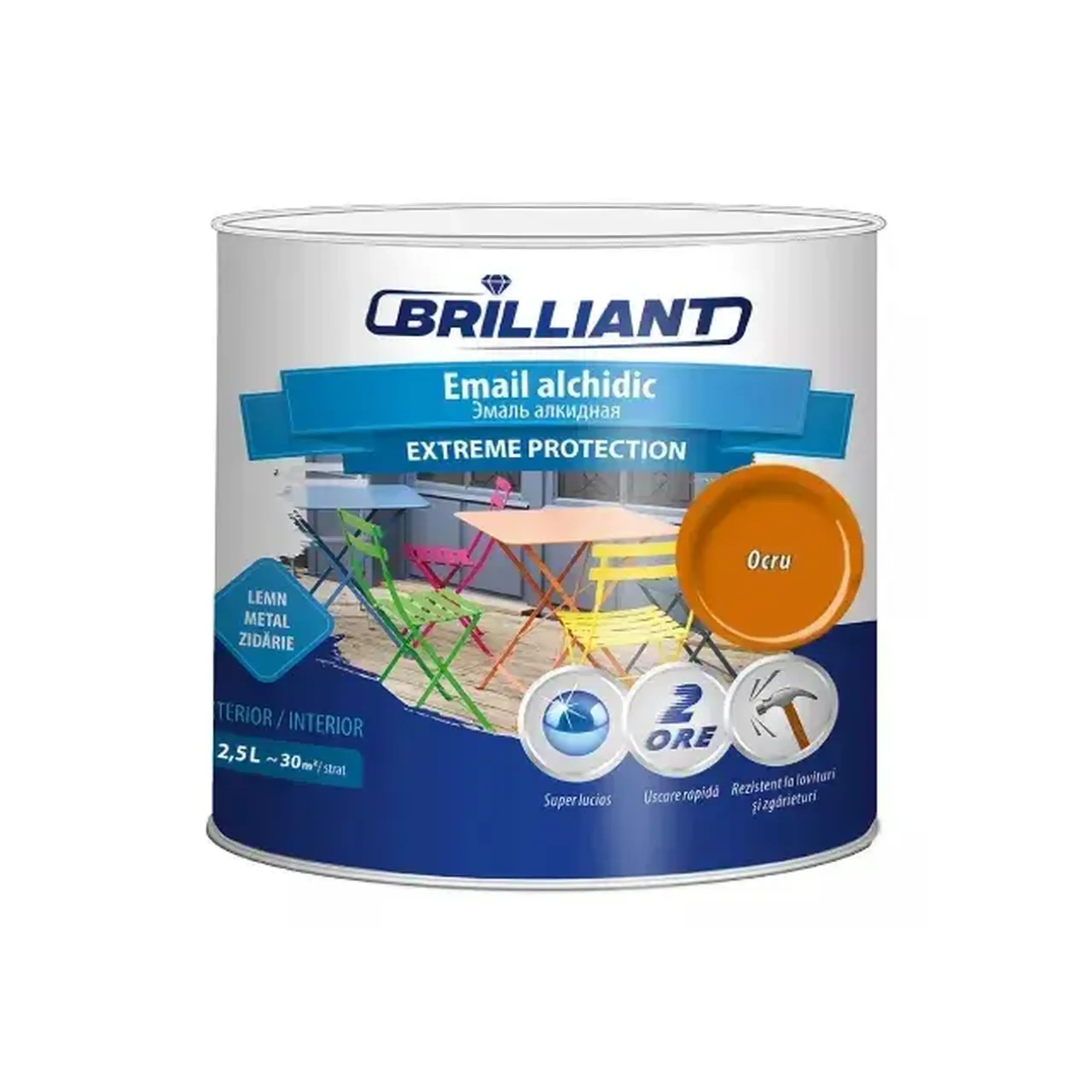 Email alchidic EXTREME PROTECTION ocru 2.5 l Brilliant