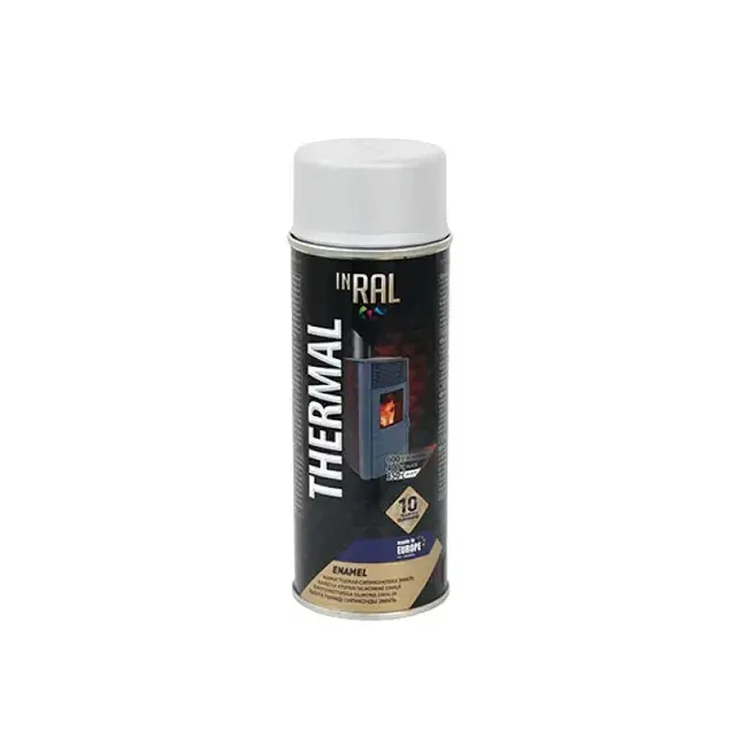 Email spray rezistent la temperatură alb 400 ml INRAL