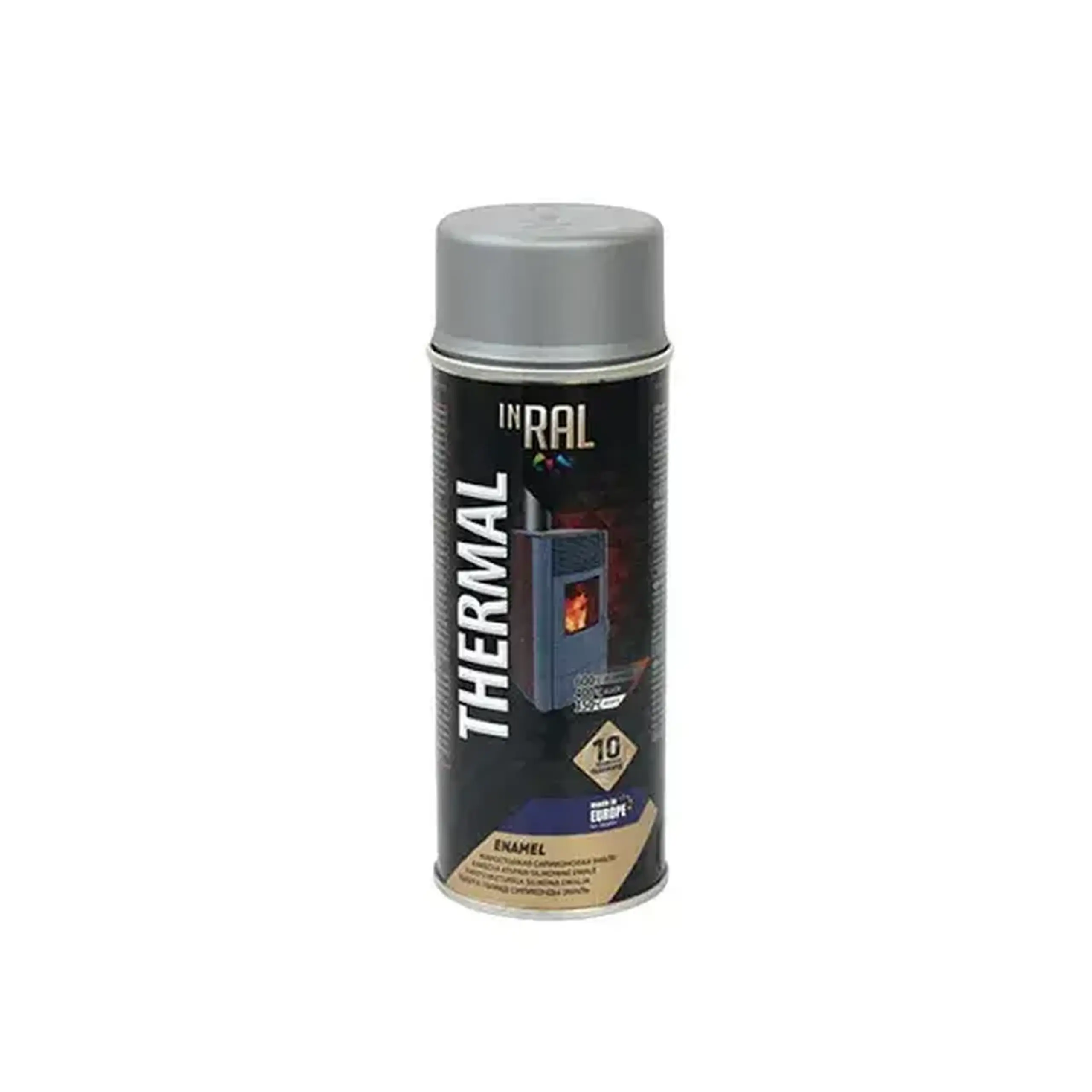 Email spray rezistent la temperatură aluminiu 400 ml INRAL