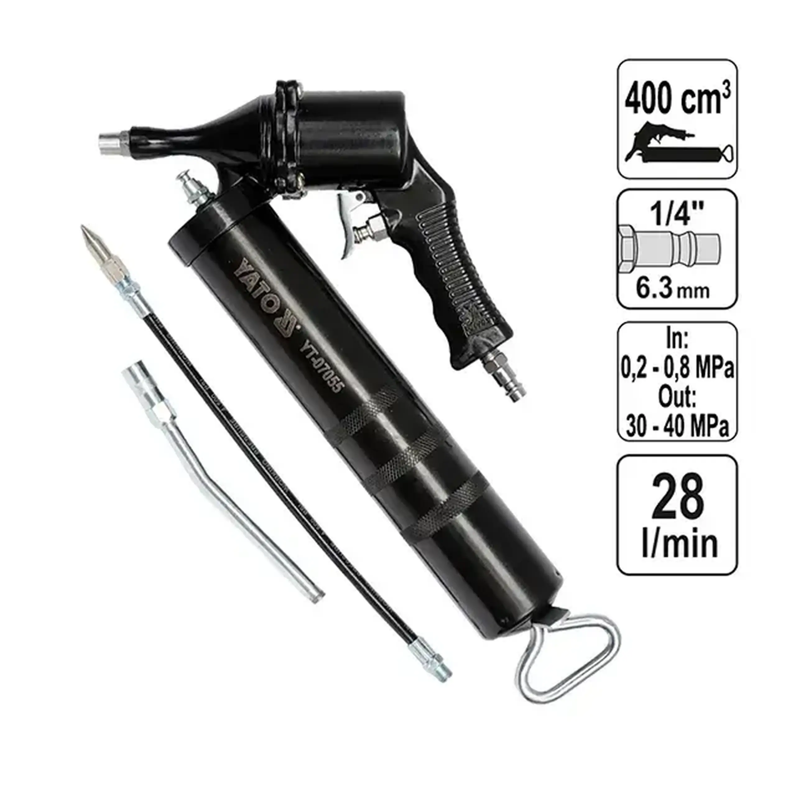 Pistol de gresat Yato YT07055 415 mm x 170 mm x 60 mm