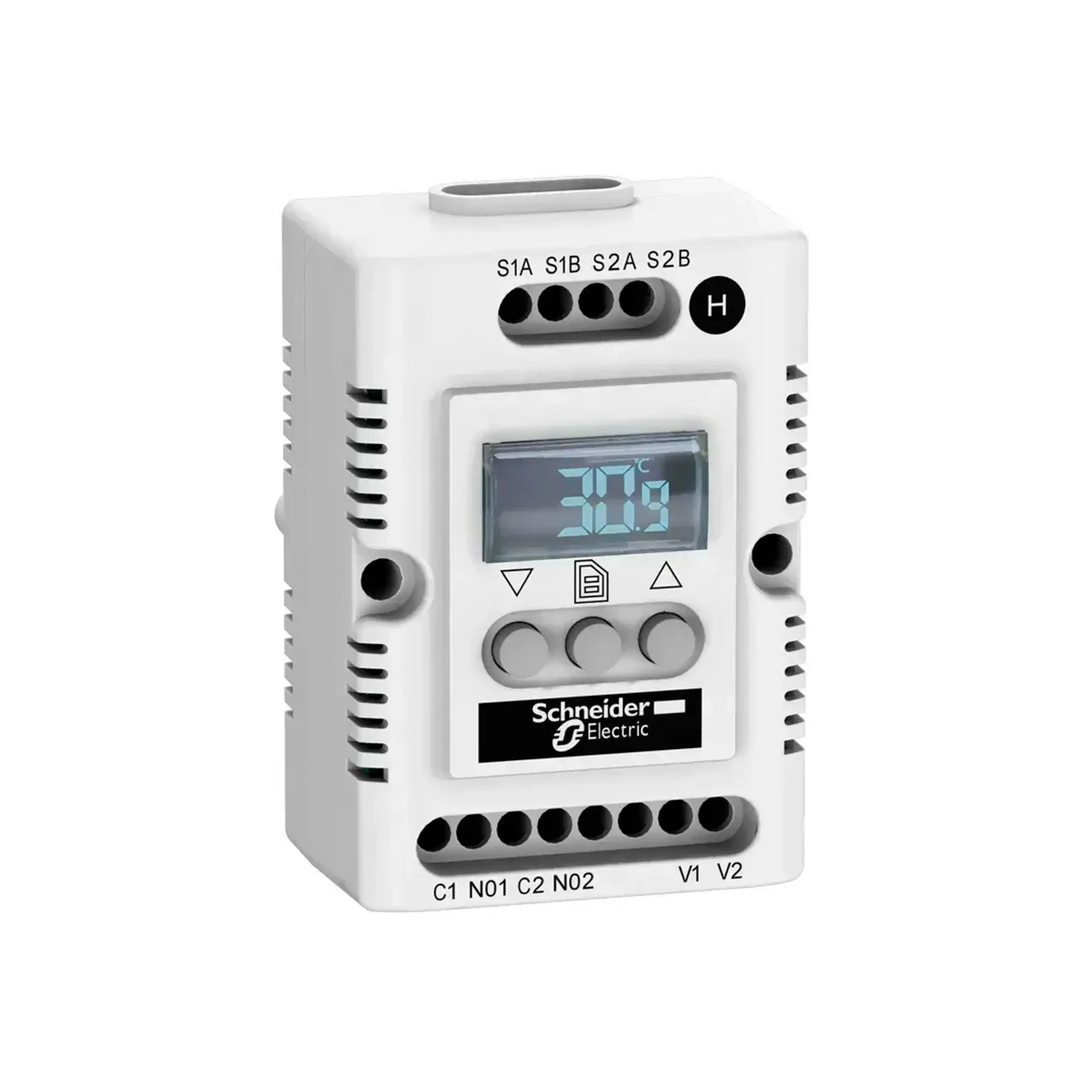 Termostat/Higrostat NSYCCOHYT230VID Electronic 85 x 56 x 44 mm Schneider-Electric