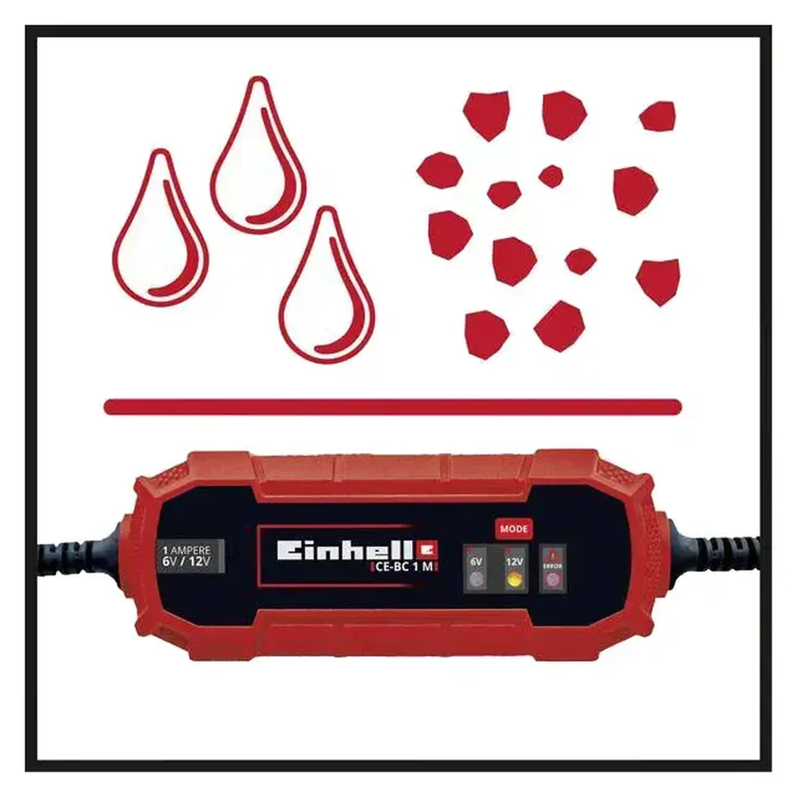 Încărcător inteligent pentru acumulatoare CC-BC1 6/12 V DC IP65 Einhell