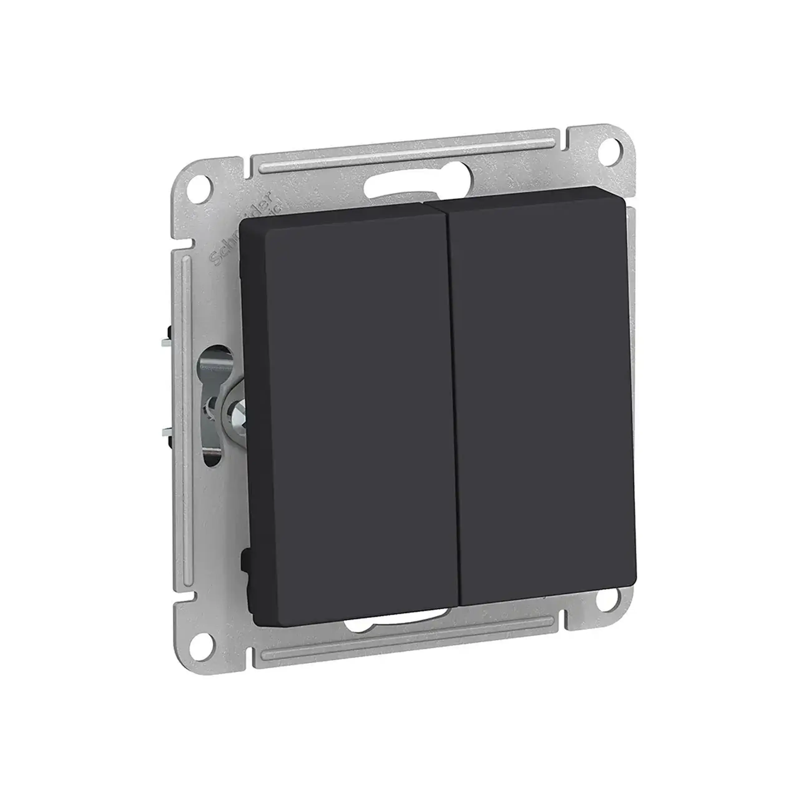 Întrerupător dublu ATN001051 atlas Design 10 A 250 V negru Schneider-Electric
