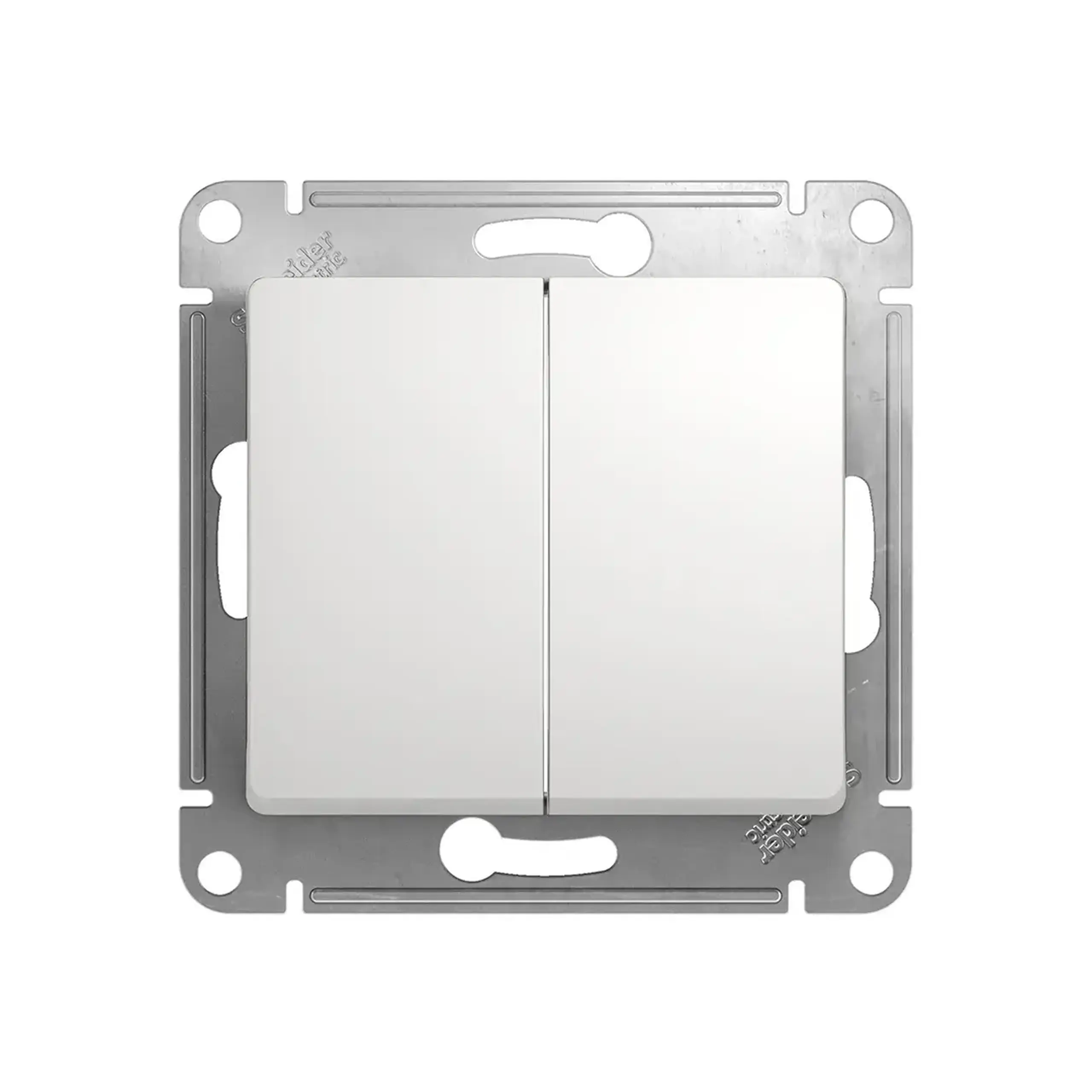 Întrerupător dublu glossa 10 A 250 V alb Schneider-Electric