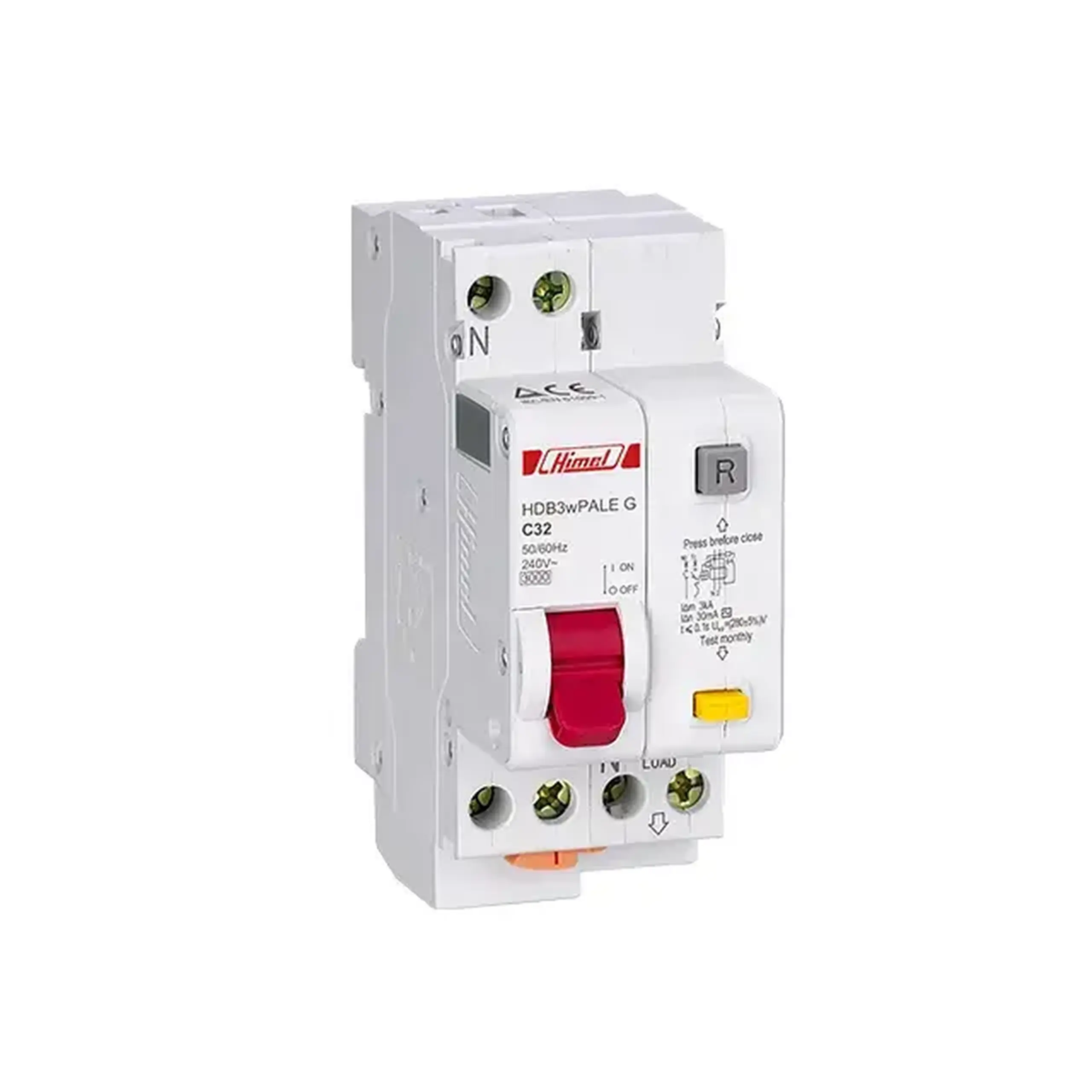 Întreruptor automat diferențial HDB3WPLE C 30 mA 32 A 1P+N 220 - 240 V Himel