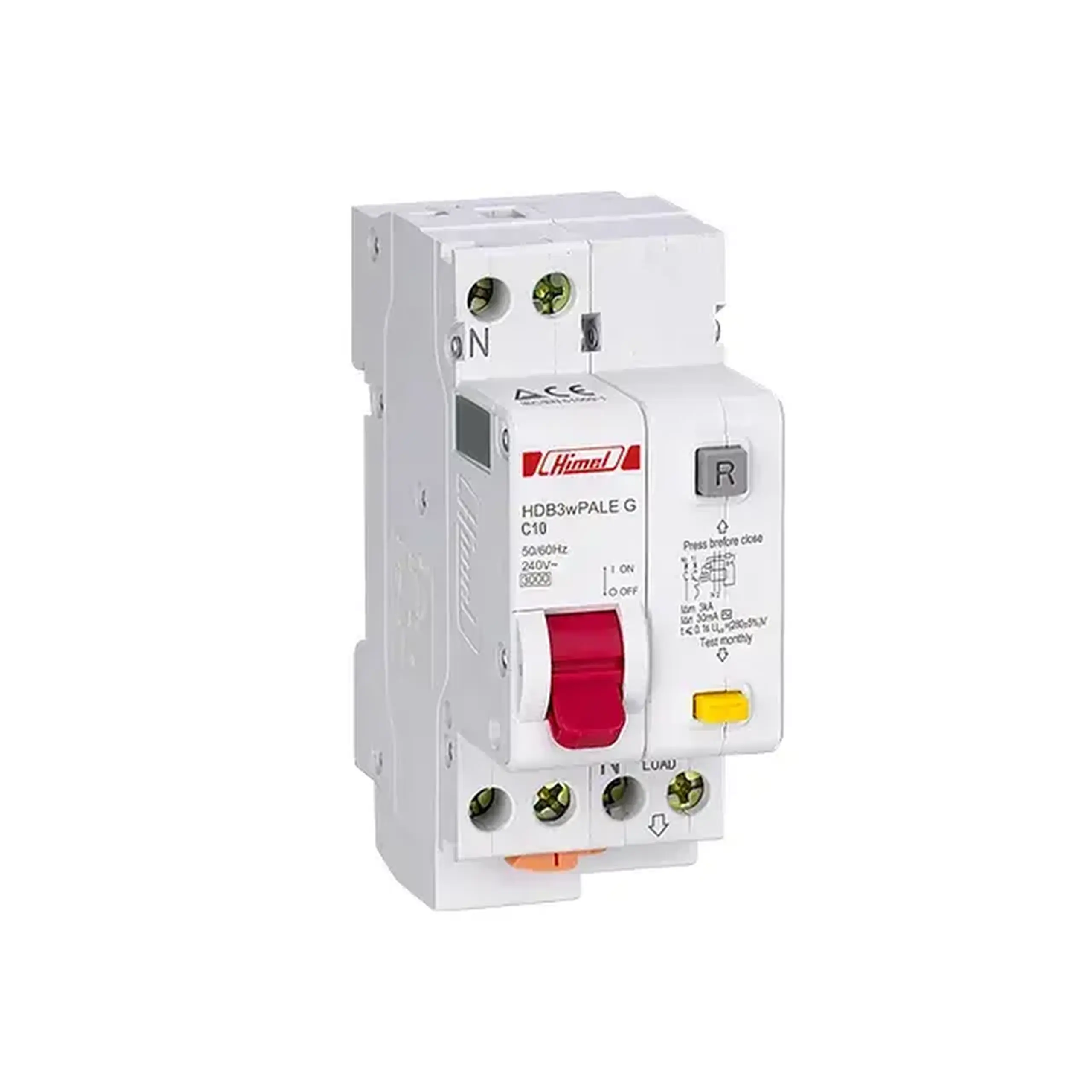 Întreruptor automat diferențial HDB3WPLE C 30 mA 10 A 1P+N 220 - 240 V Himel