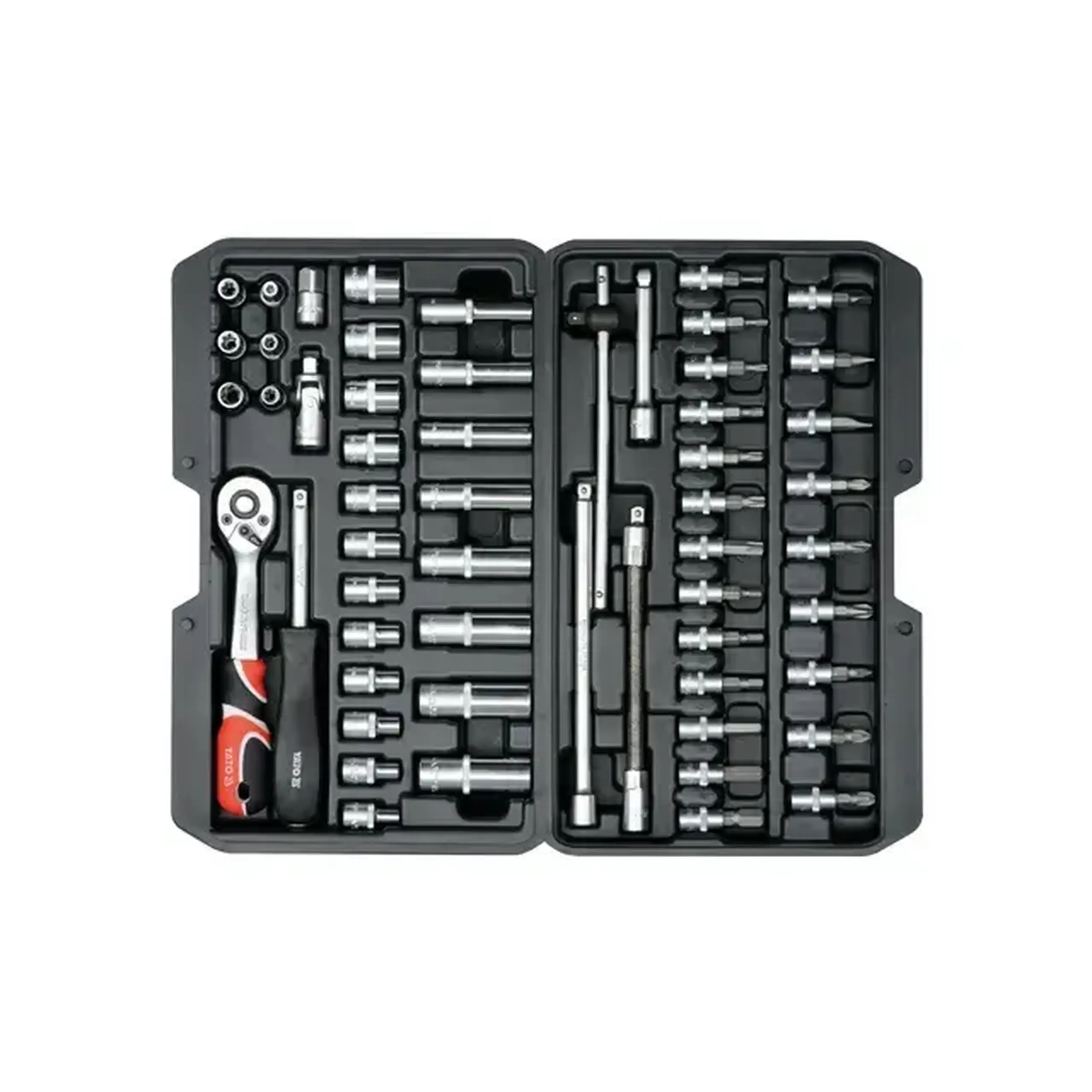 Set de chei tubulare cu clichet 1/4" AS-DRIVE 56 buc. Yato