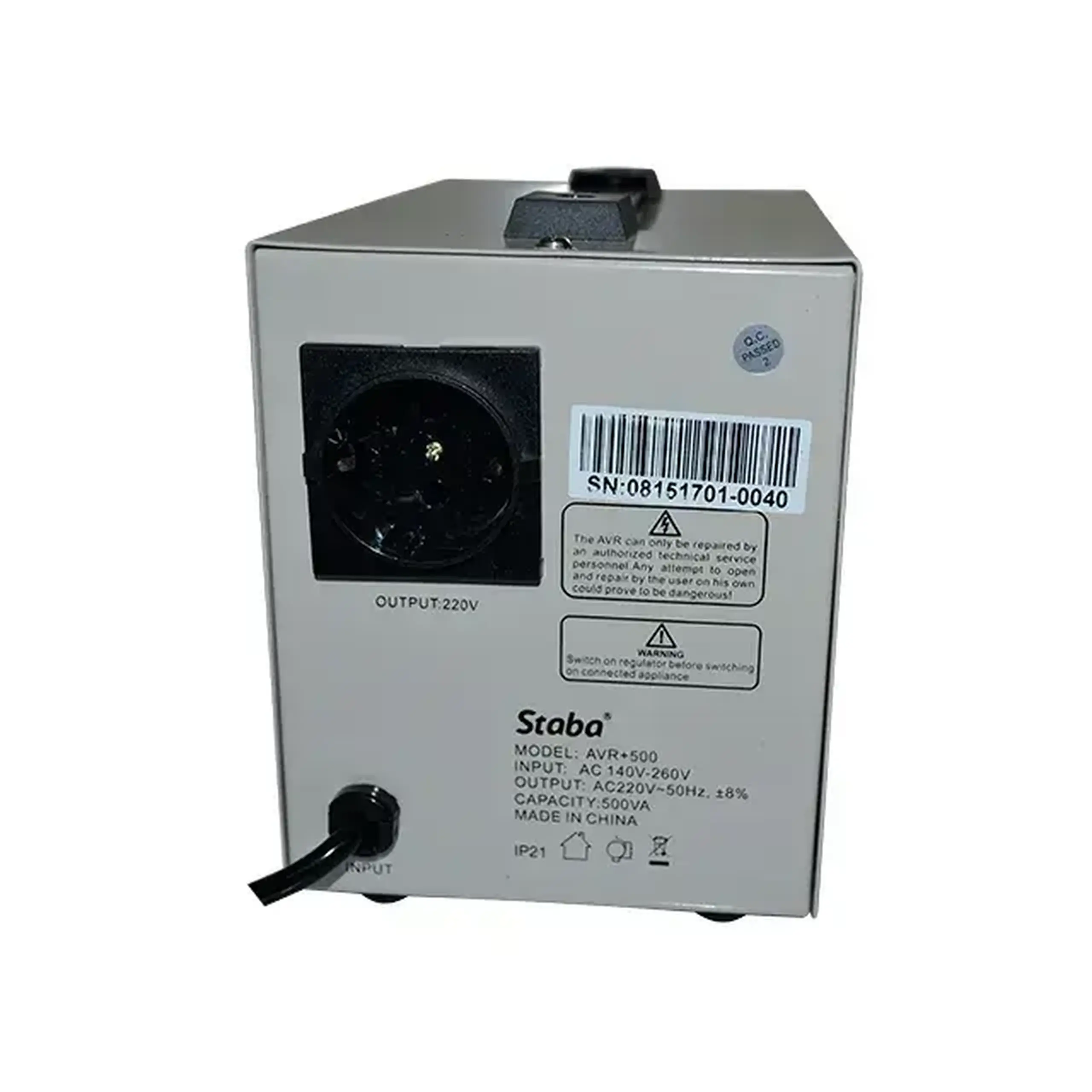 Stabilizator STABA AVR+500 300 W 140 - 260 V
