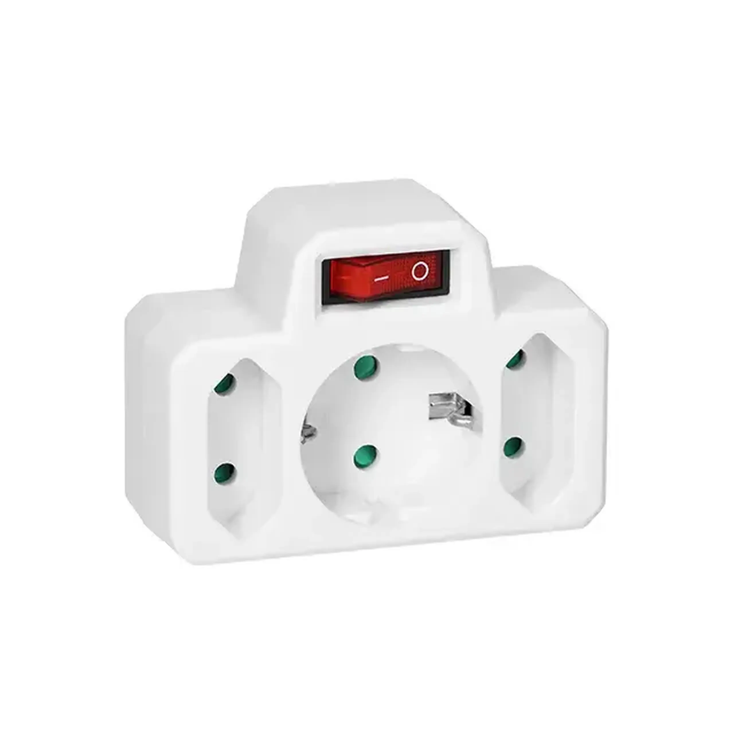 Adaptor triplu cu întrerupător ORNO ORAE13191GS 1 x 2P+Z / 2 x 2P 16 A 220 - 240 V IP20
