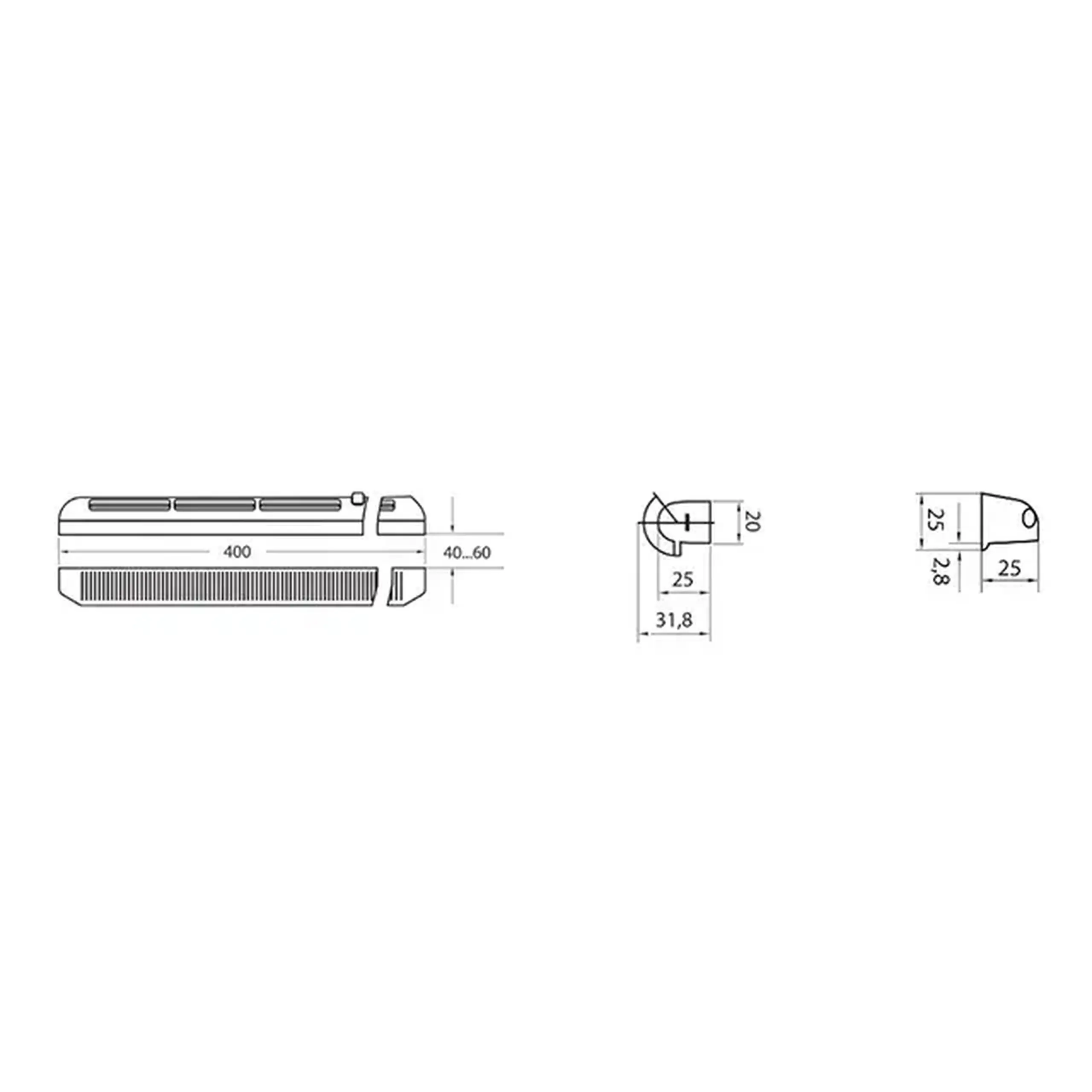 Grila aerisire pentru geam Ventika WZO 400 400 x 25 mm plastic alb