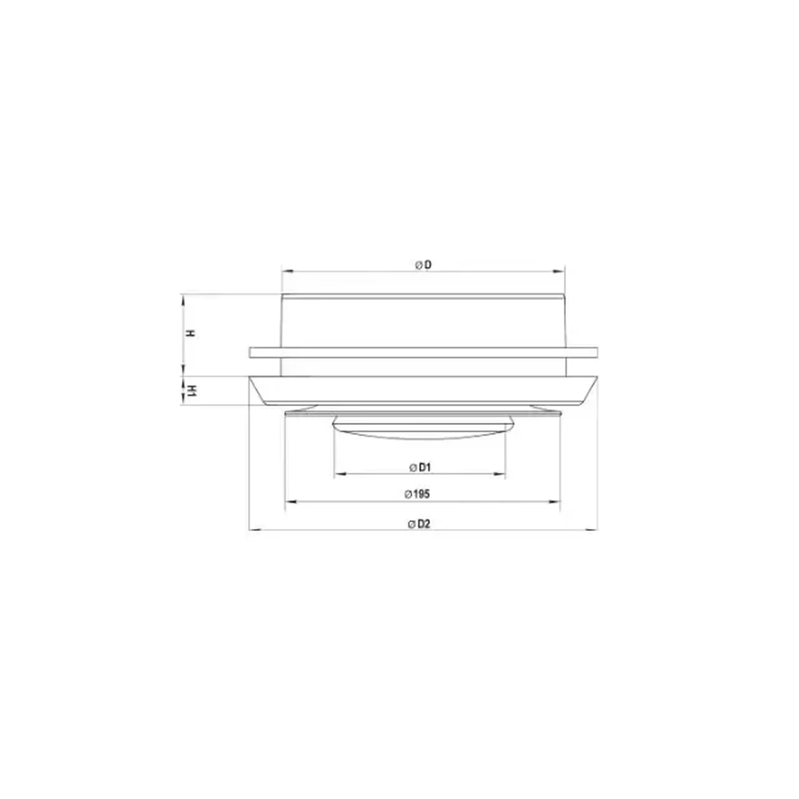 Anemostat Ventika A100 WNK 86 x 100 mm plastic alb