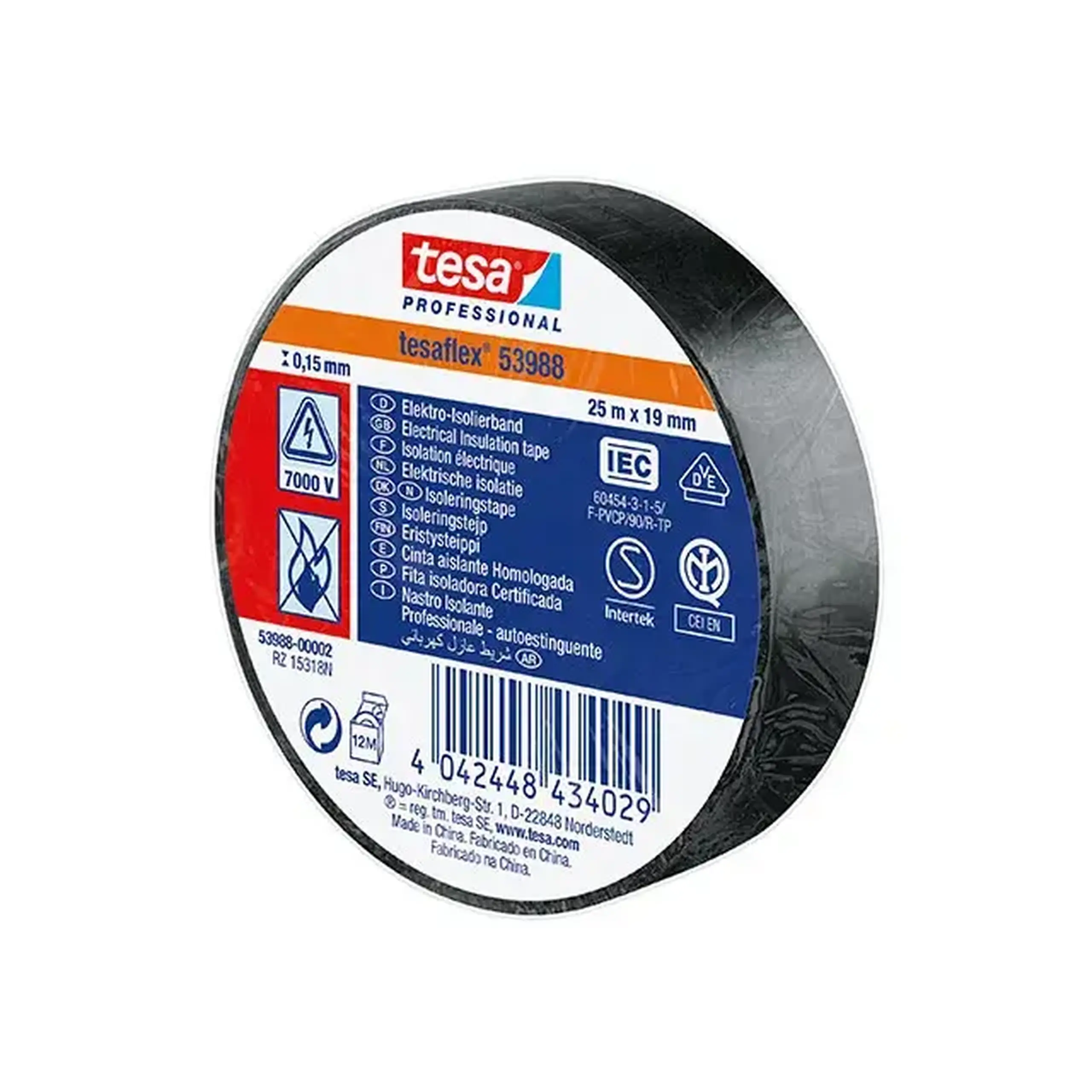 Bandă adezivă 20 m x 19 mm Multicolor Tesa