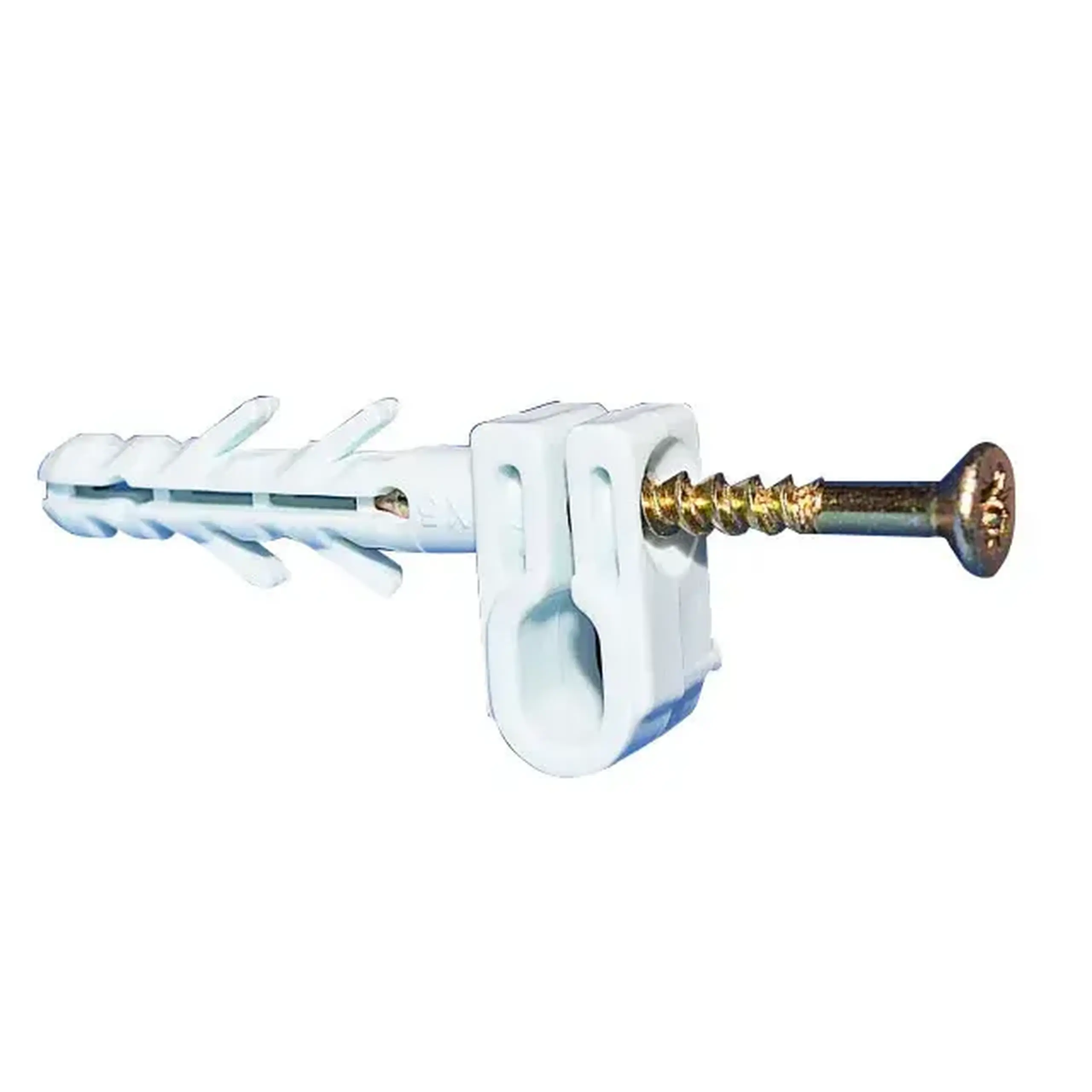 Clemă cu diblu fixare cablu plat 6/4 mm 100 buc. Wave - Diametru 8/5 mm