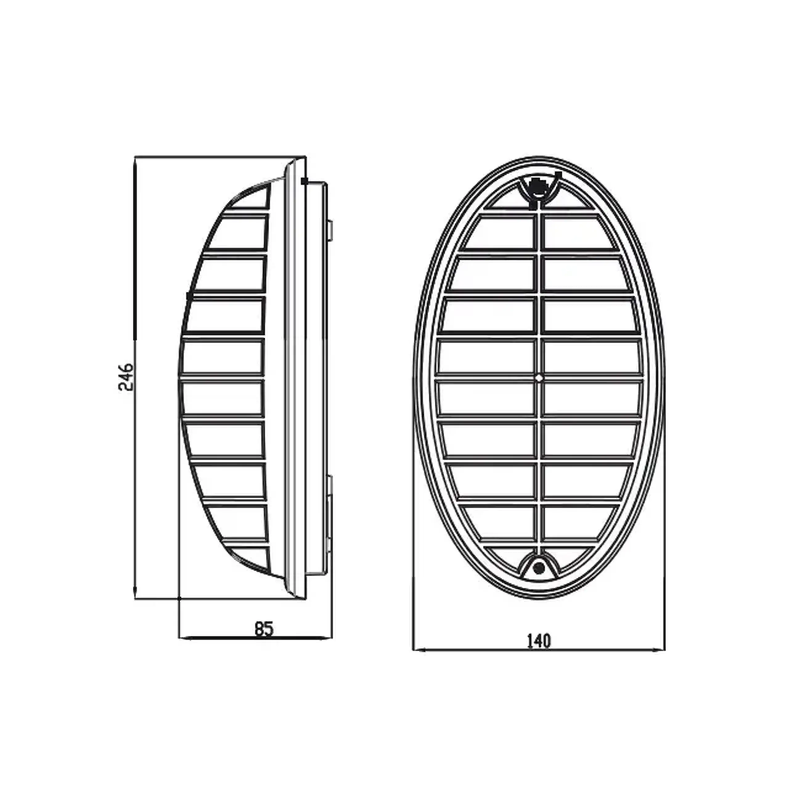 Corp de iluminat AQUA 26 W E27 220 - 240 V IP54 Horoz - Culoare Negru