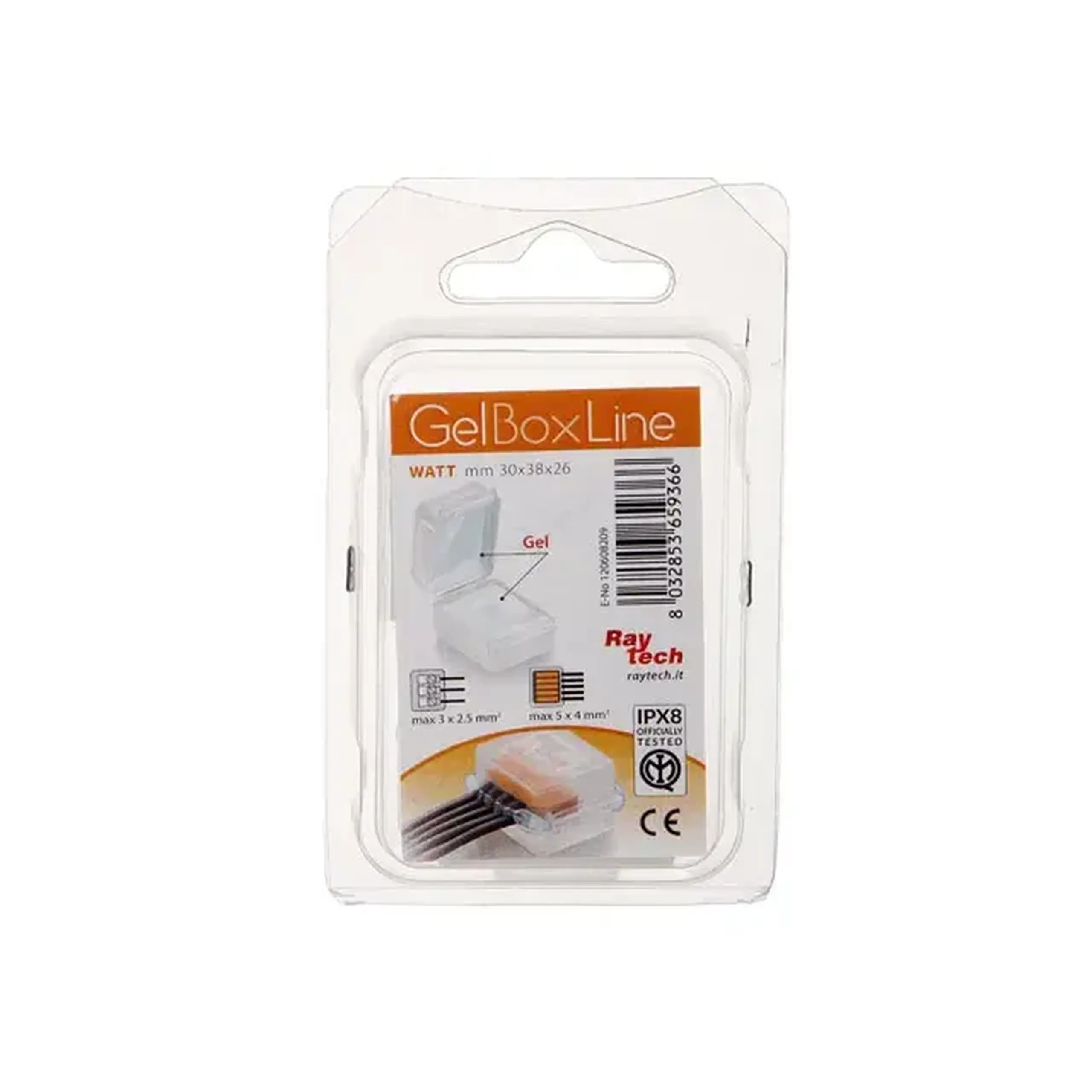Cutie conector cu gel Raytech Watt 30 x 42 x 26 mm 3 x 2.5 mm2, 5 x 4 mm2