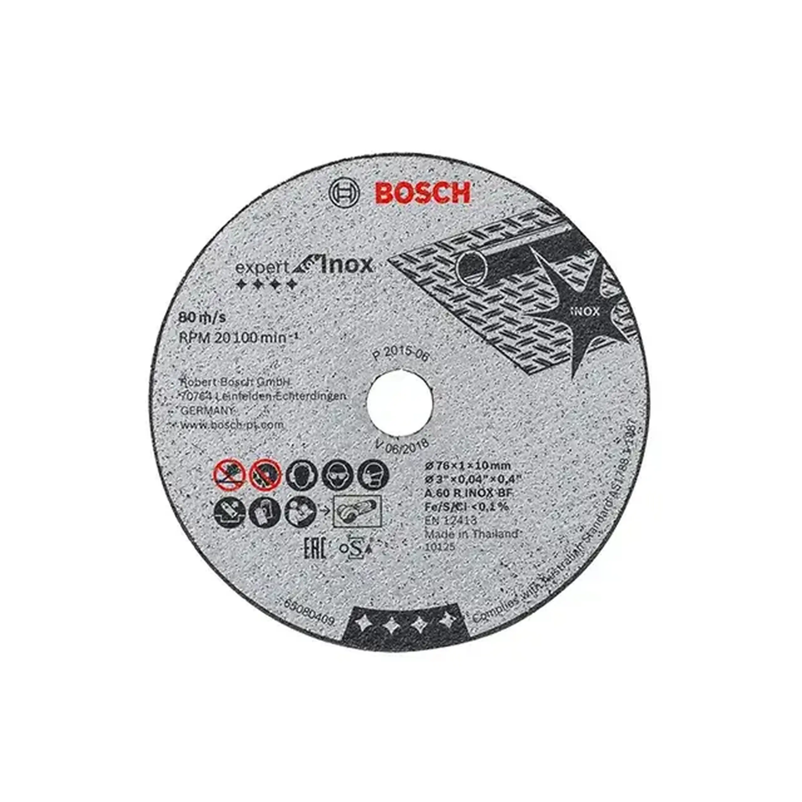 Disc de tăiat pentru inox 76 * 10 mm Bosch
