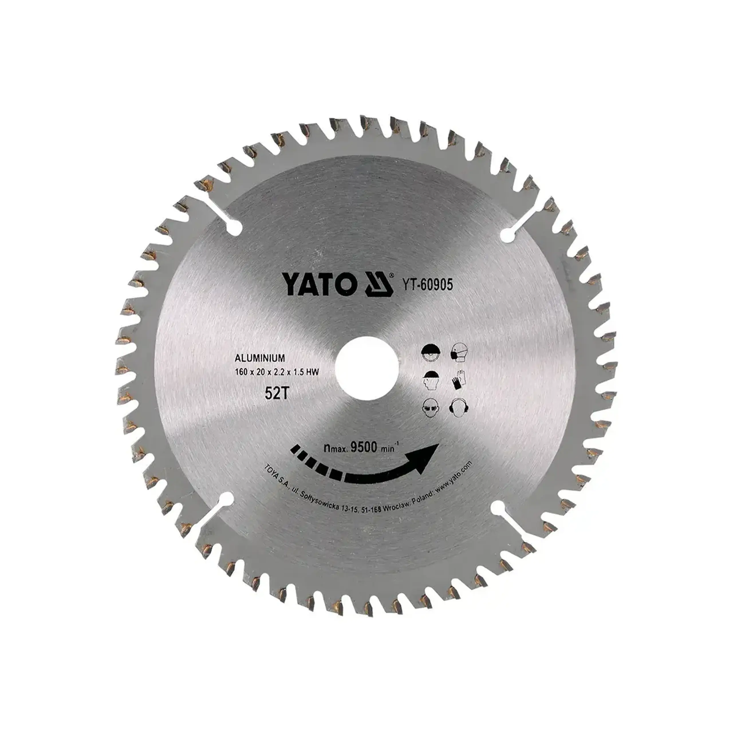 Disc de tăiat pentru aluminiu 160 * 20 mm Yato - Diametru 160 *