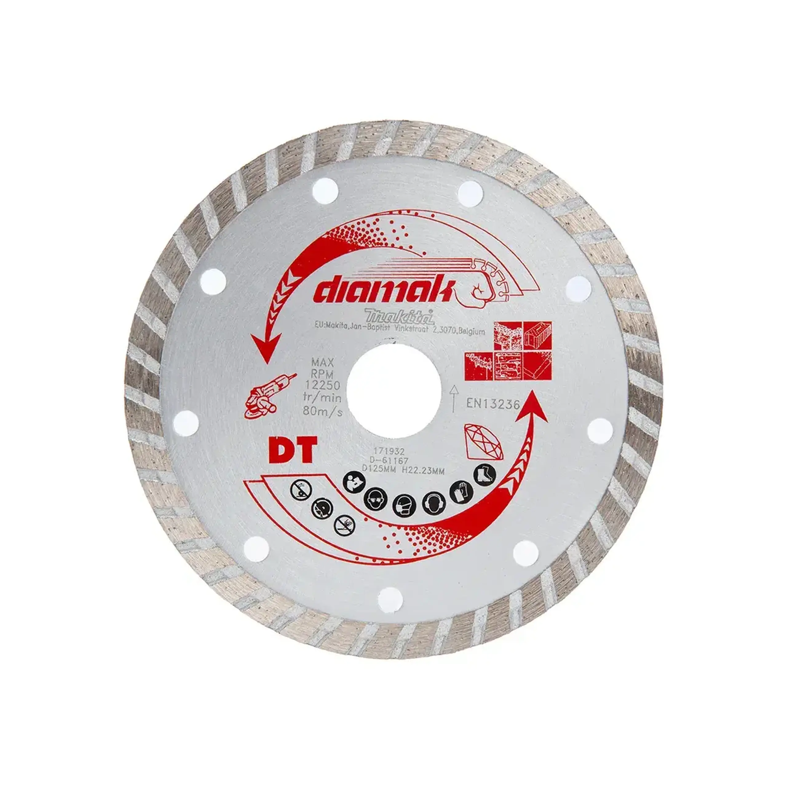 Disc diamantat pentru beton 125 * 22.2 mm Makita - Diametru 125 *
