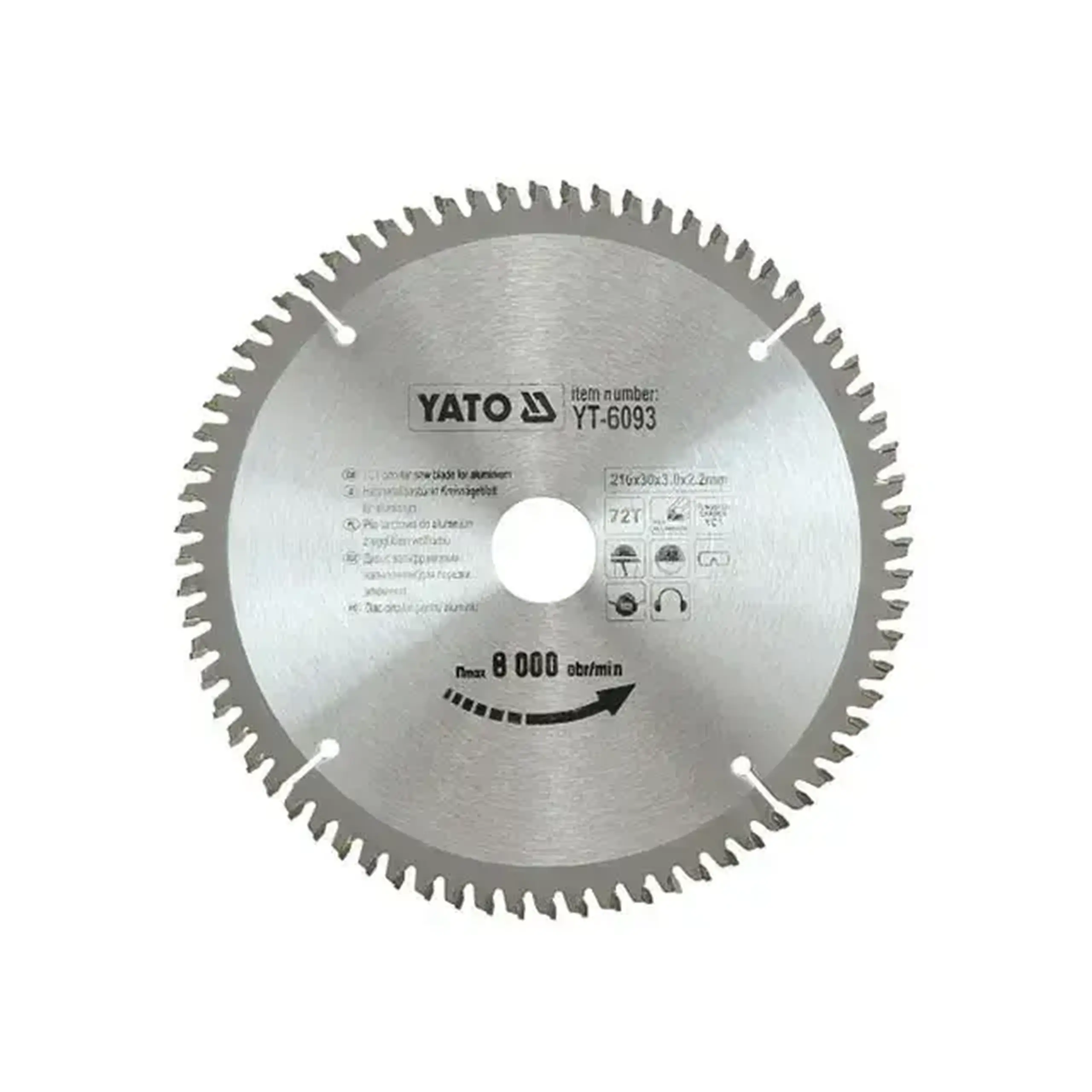 Disc de tăiat pentru aluminiu 160 * 20 mm Yato - Diametru 200 *