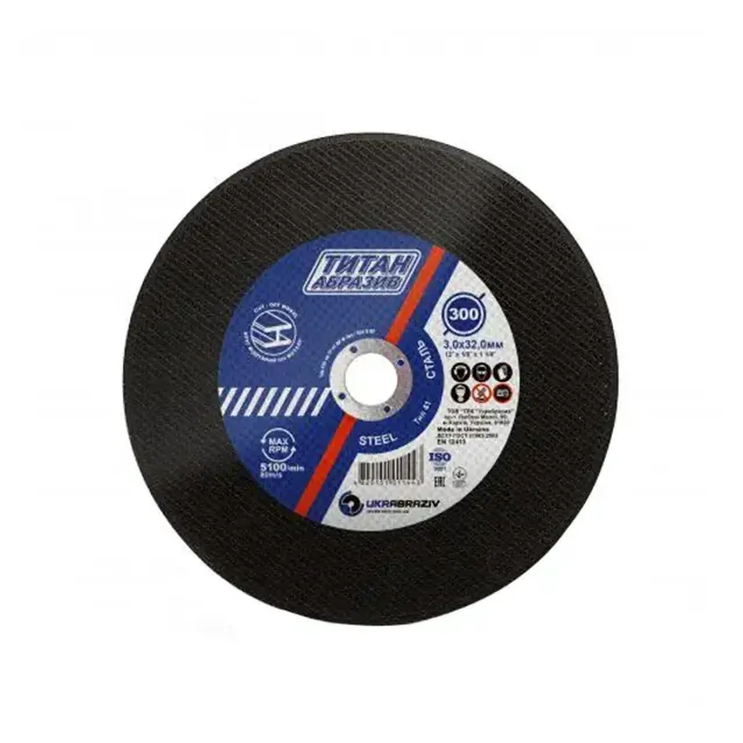 Disc de tăiat pentru metal 300 * 32 mm Titan Abraziv - Diametru 300 *