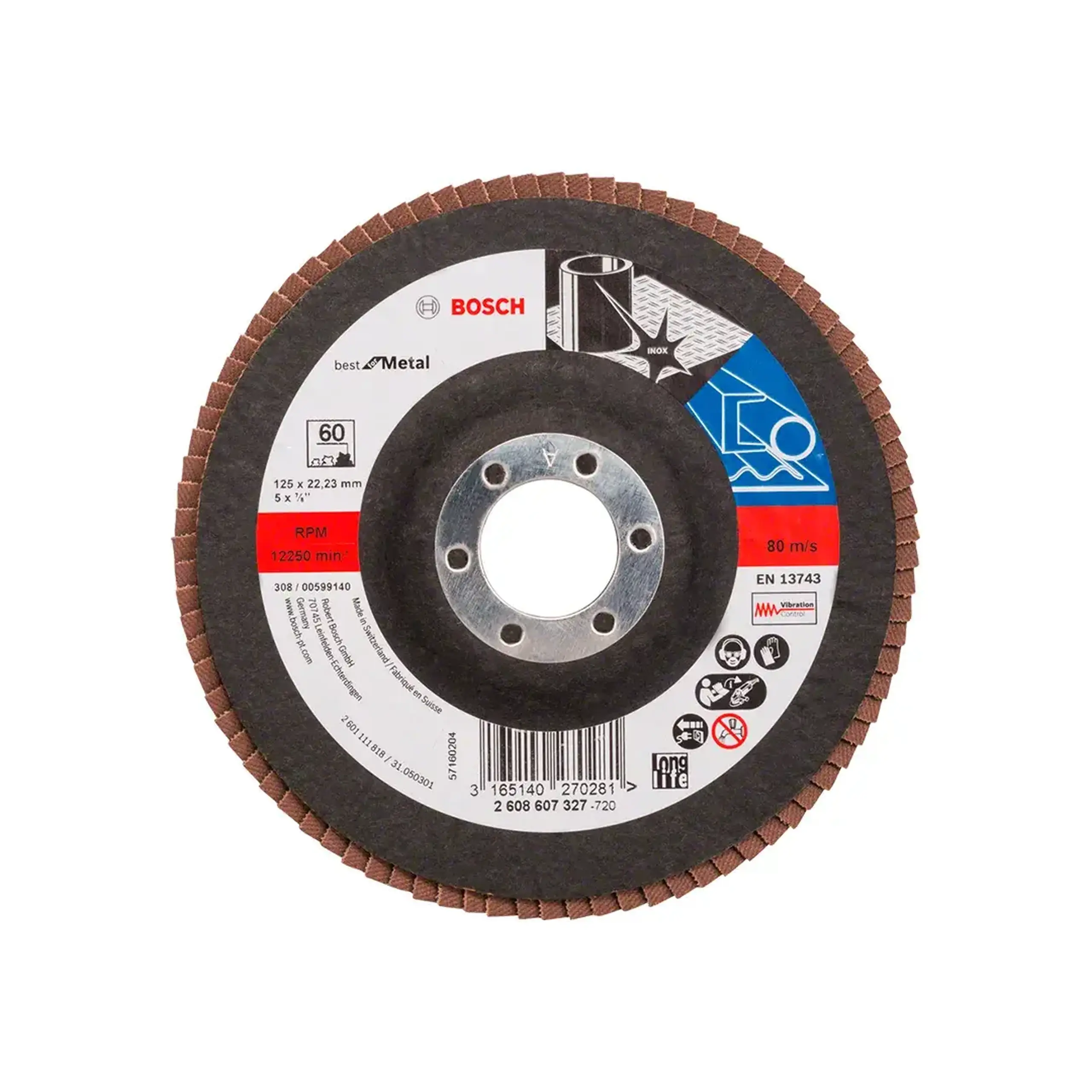 Disc lamelar frontal X571 P60 125 * 22.23 mm Bosch