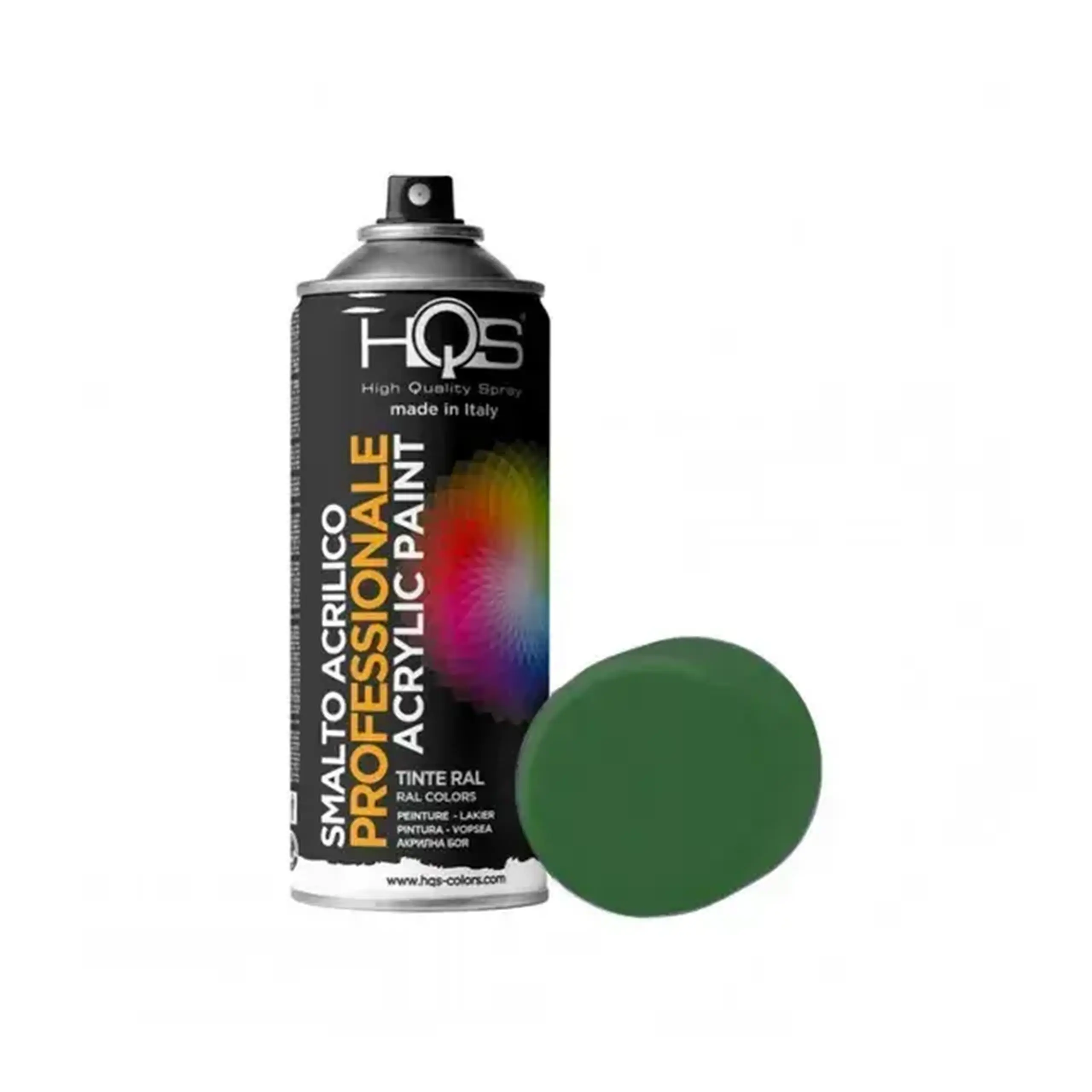Email spray acrilic verde mat 400 ml HQS