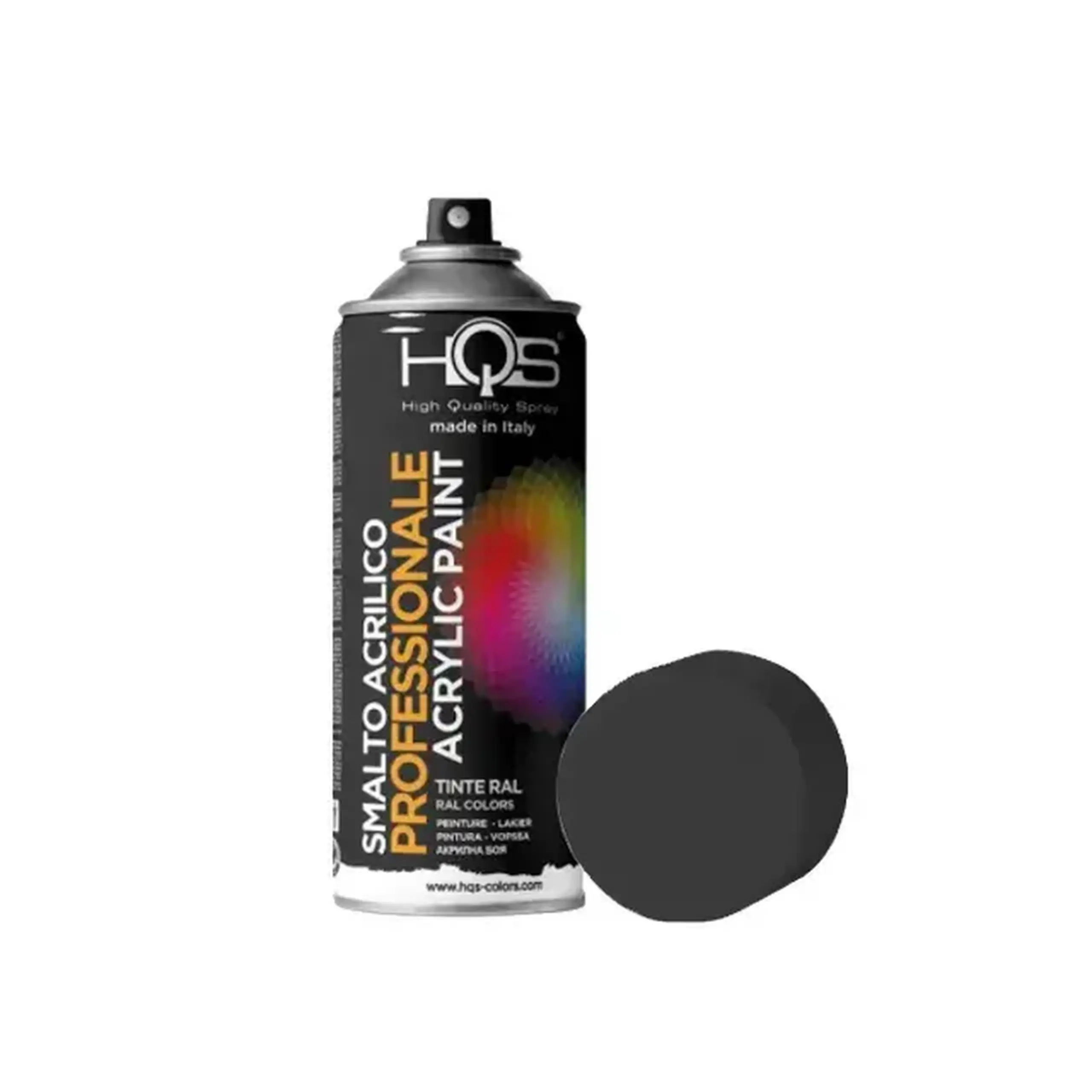 Email spray acrilic Negru lucios 400 ml HQS
