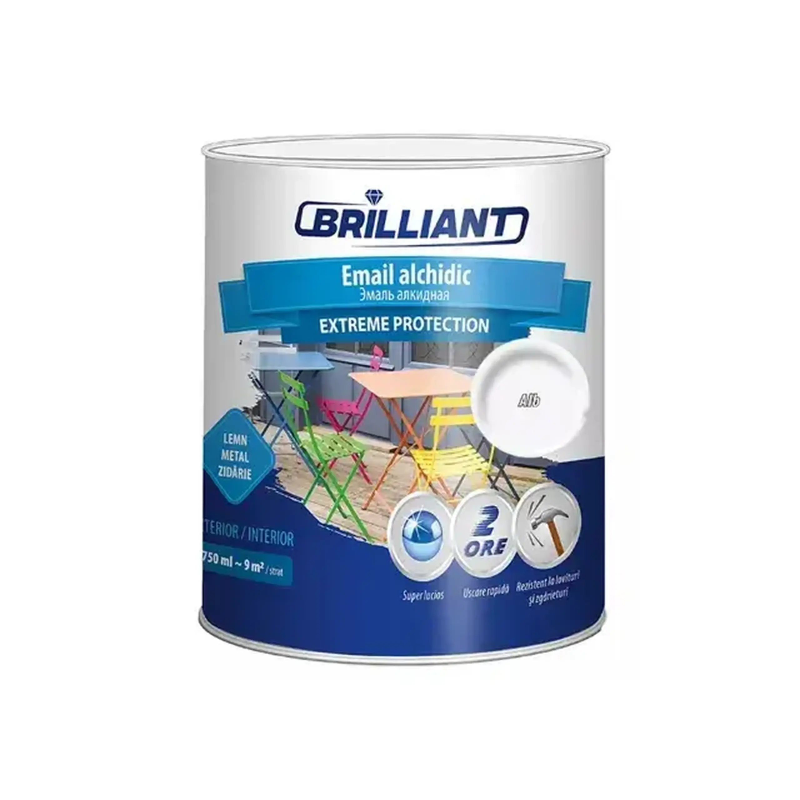 Email alchidic EXTREME PROTECTION alb 0.75 l Brilliant