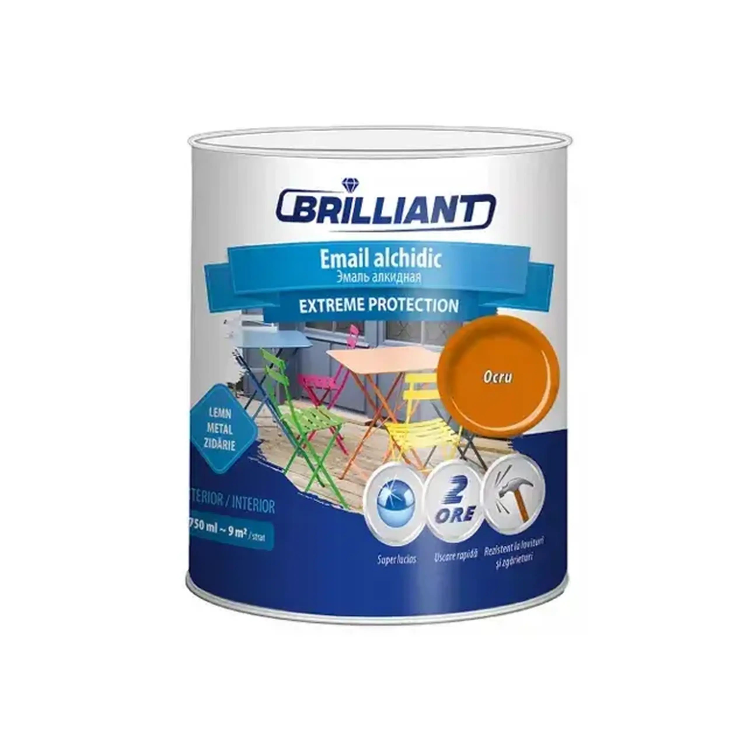 Email alchidic EXTREME PROTECTION ocru 0.75 l Brilliant