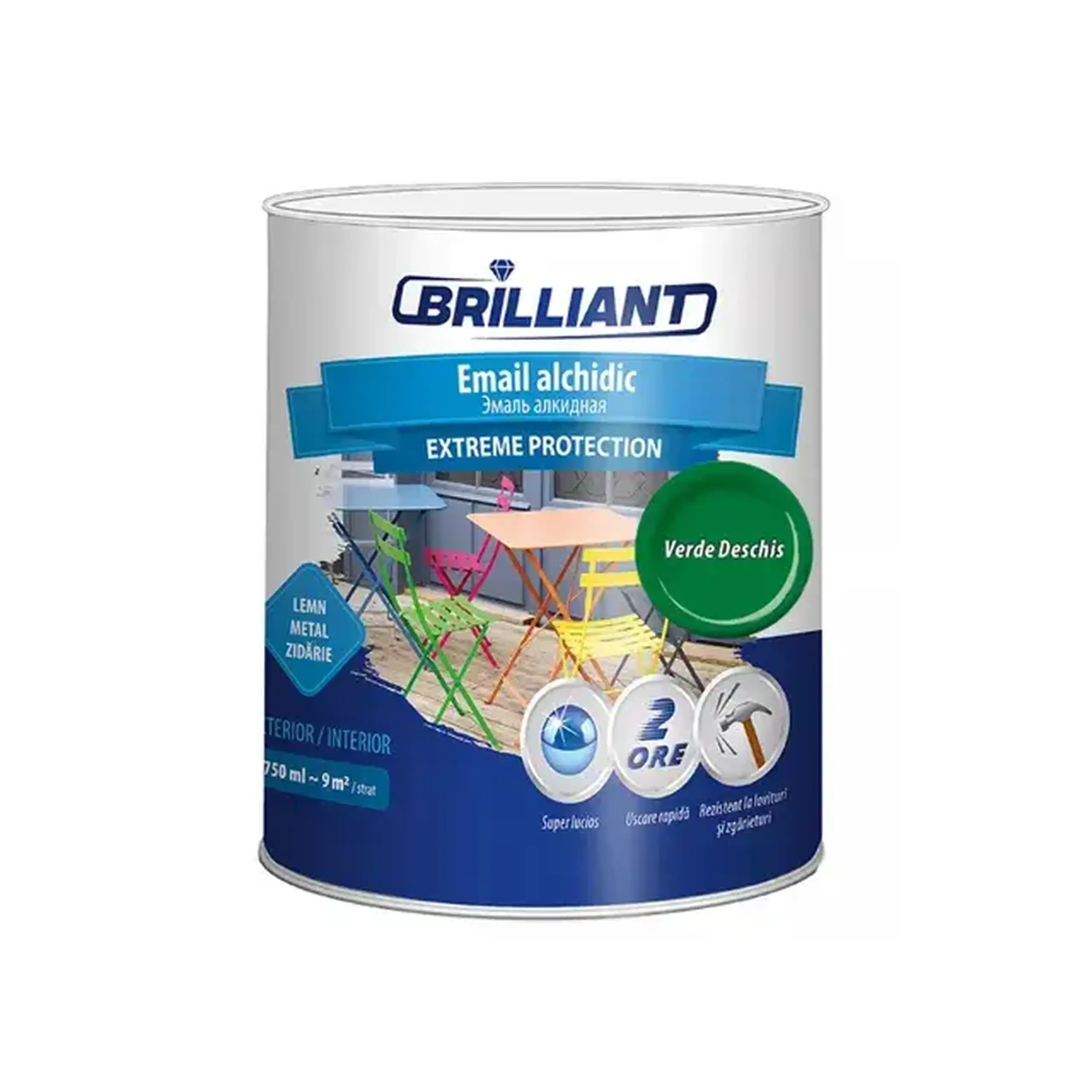 Email alchidic EXTREME PROTECTION verde deschis 0.75 l Brilliant