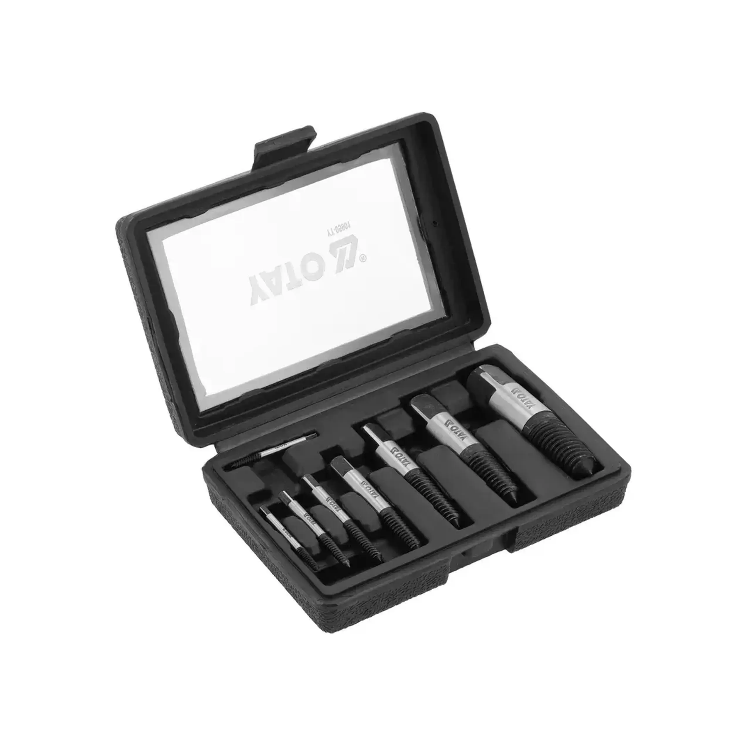 Set extractoare șuruburi rupte 0 - 14 mm Yato - Dimensiuni (L x W x H x Ø) 3 - 55 mm