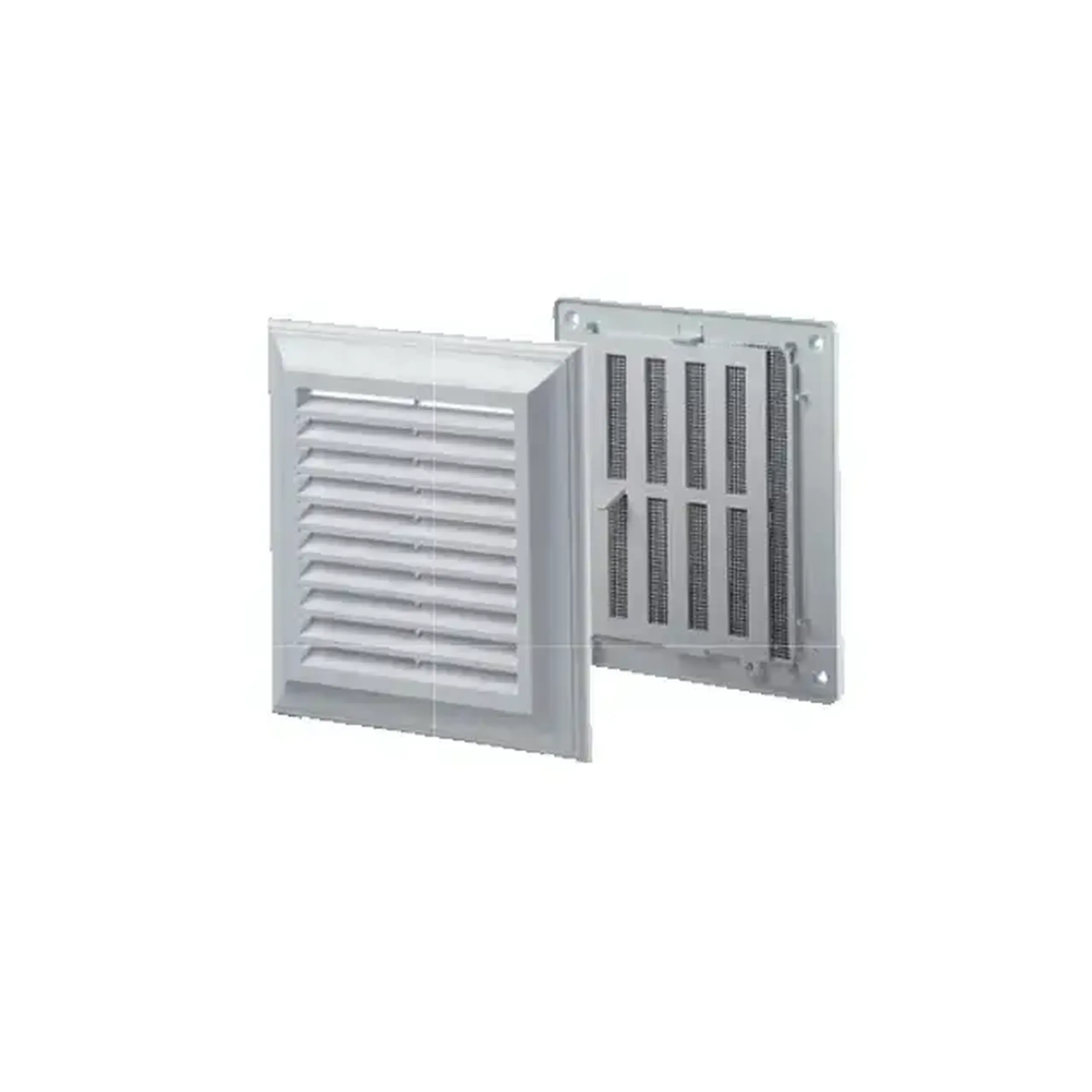 Grilaj de ventilare cu sită Ventika EL180 AUR 180 x 180 mm plastic alb