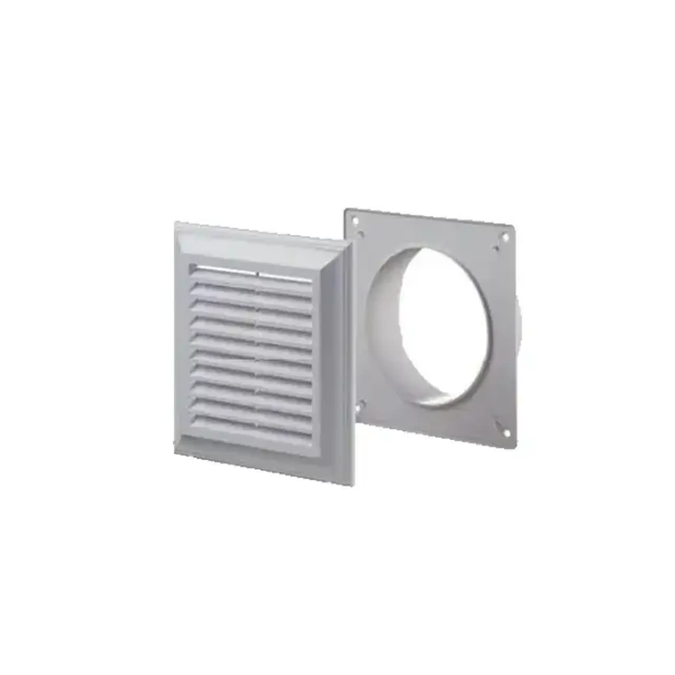 Grilaj de ventilare cu sită Ventika EL180 AK 180 x 180 x 125 mm plastic alb