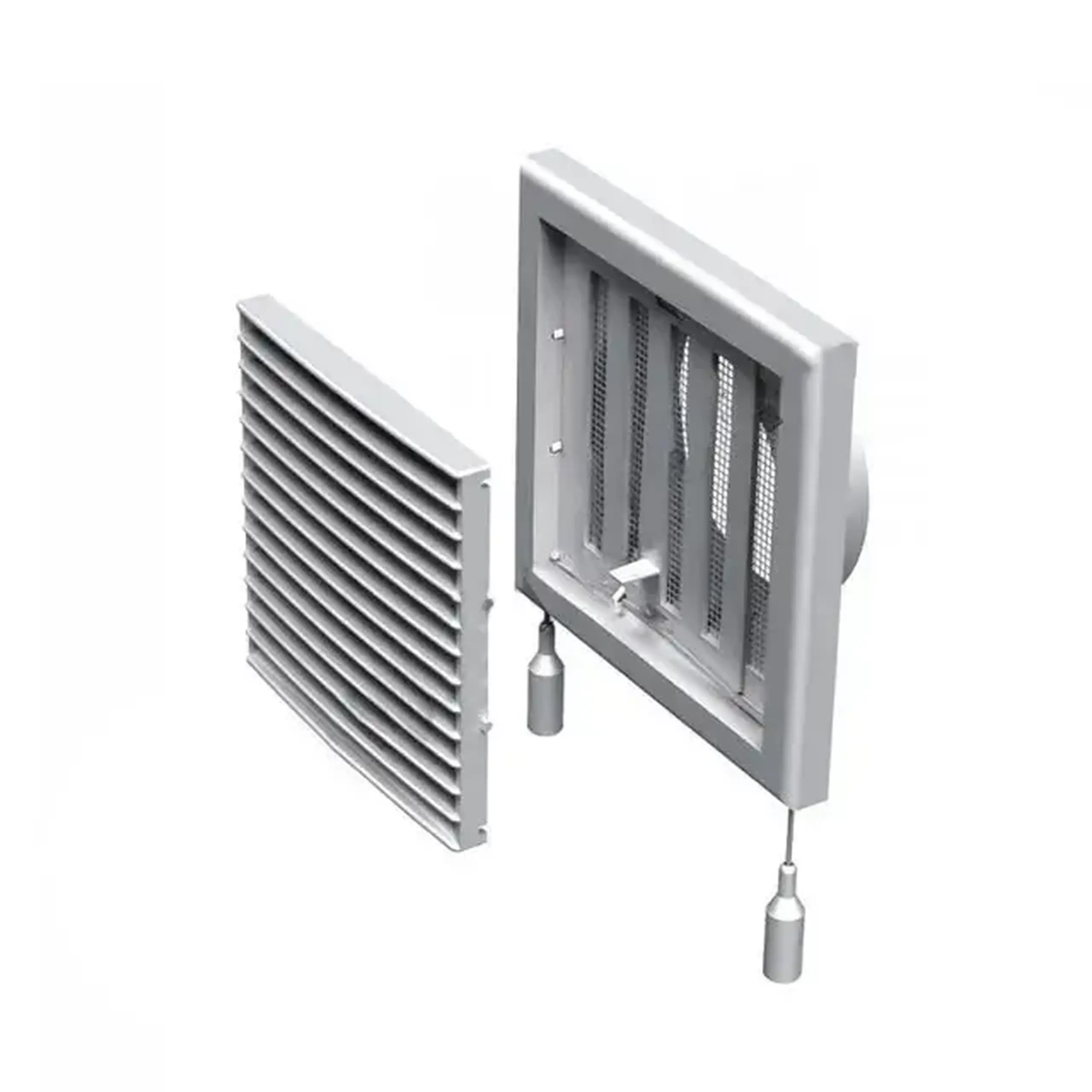 Grilaj de ventilare cu jaluzele MB 101 BPc 154 x 100 x 49 mm alb