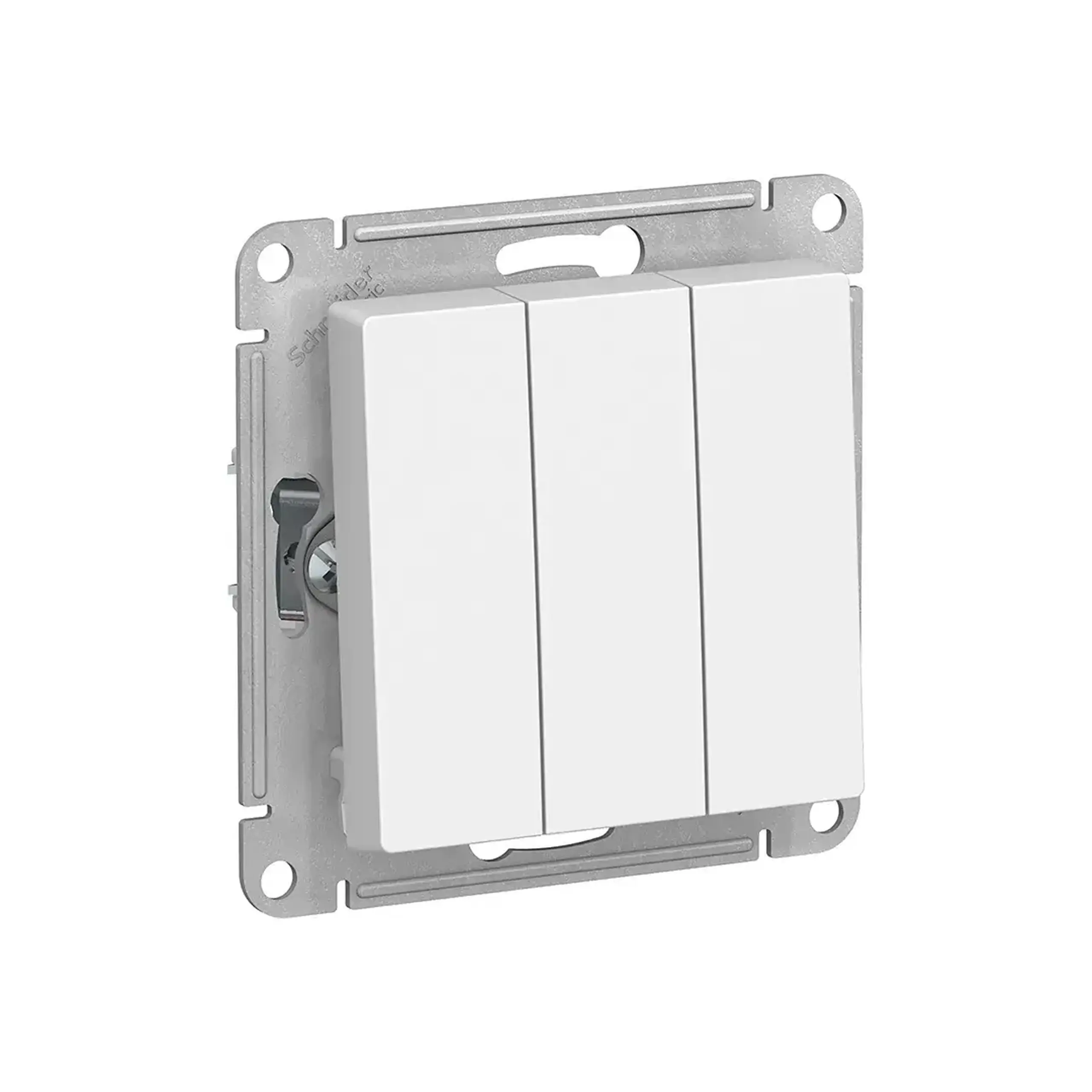 Întrerupător triplu atlas Design 10 A 250 V alb Schneider-Electric