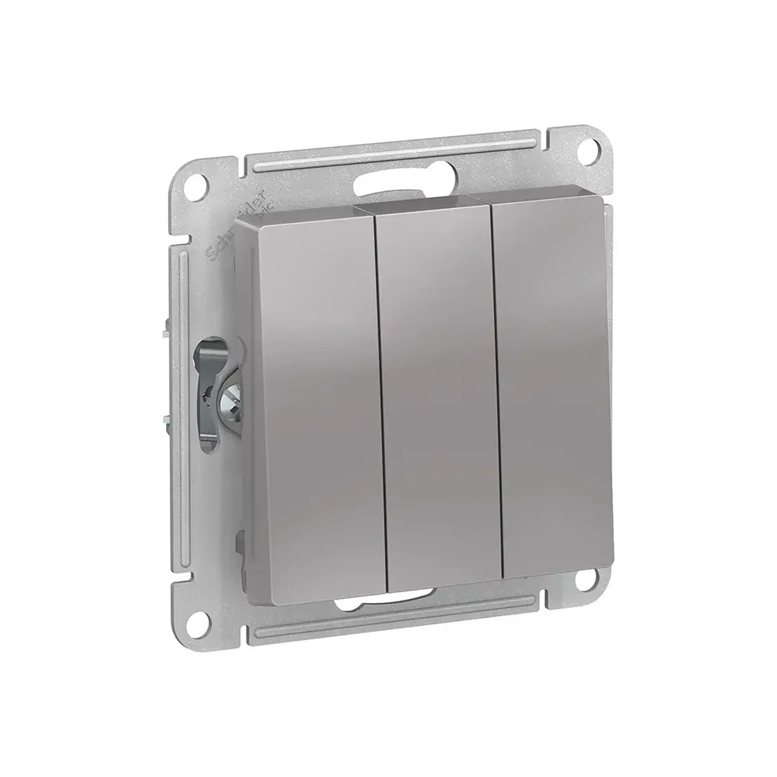 Întrerupător triplu atlas Design 10 A 250 V aluminiu Schneider-Electric