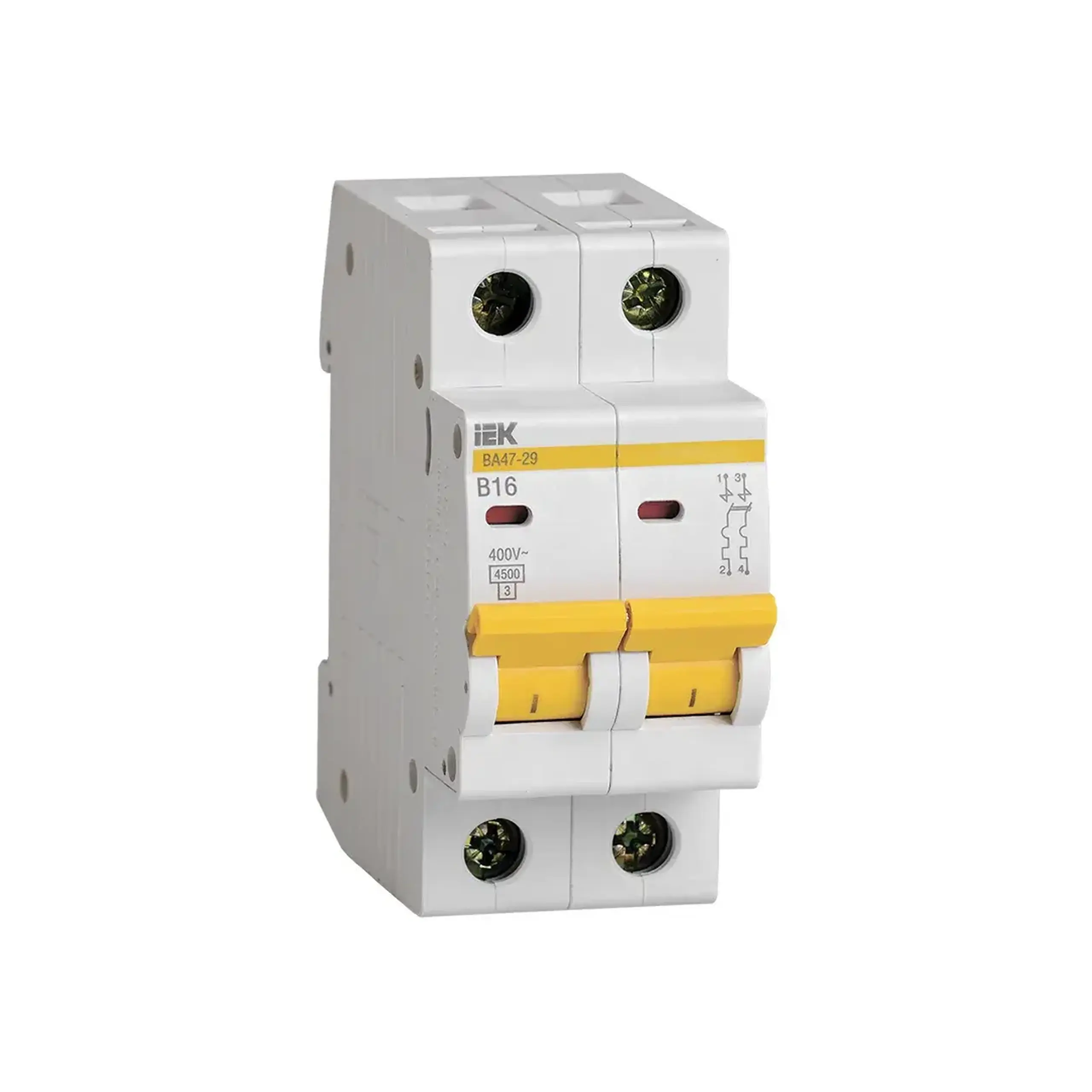 Întreruptor automat IEK BA47-29 2P 10 A 400 V B - Curent (A) 16 A