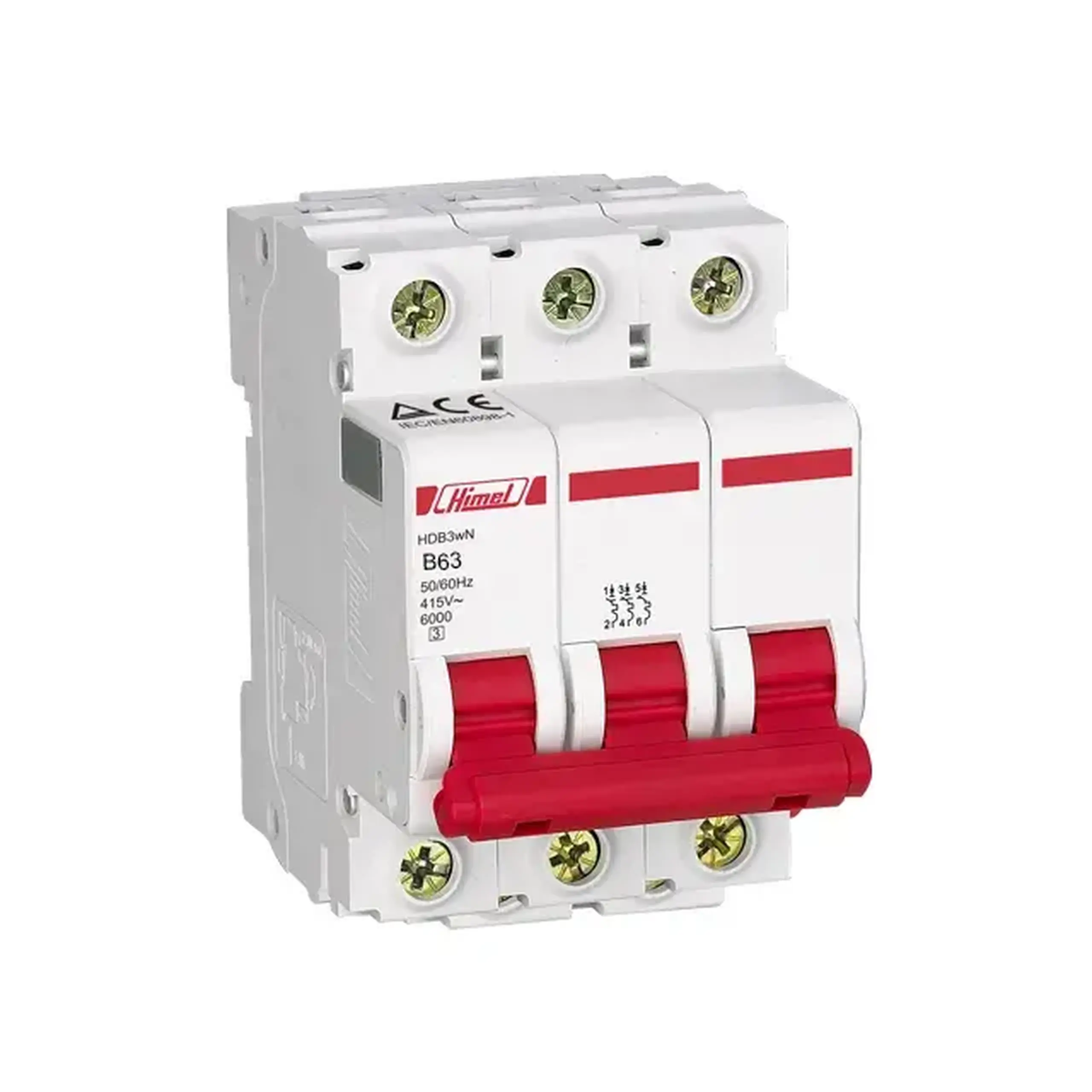 Întreruptor automat Himel HDB3W 2P 6 A 415 V B - 63 A (A) 3P