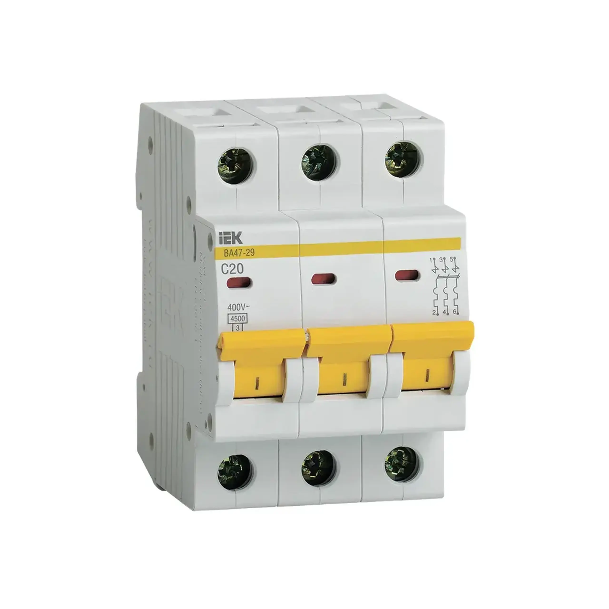 Întreruptor automat IEK VA47-29 3P 1 A 400 V C - 20 A (A) VA47-29