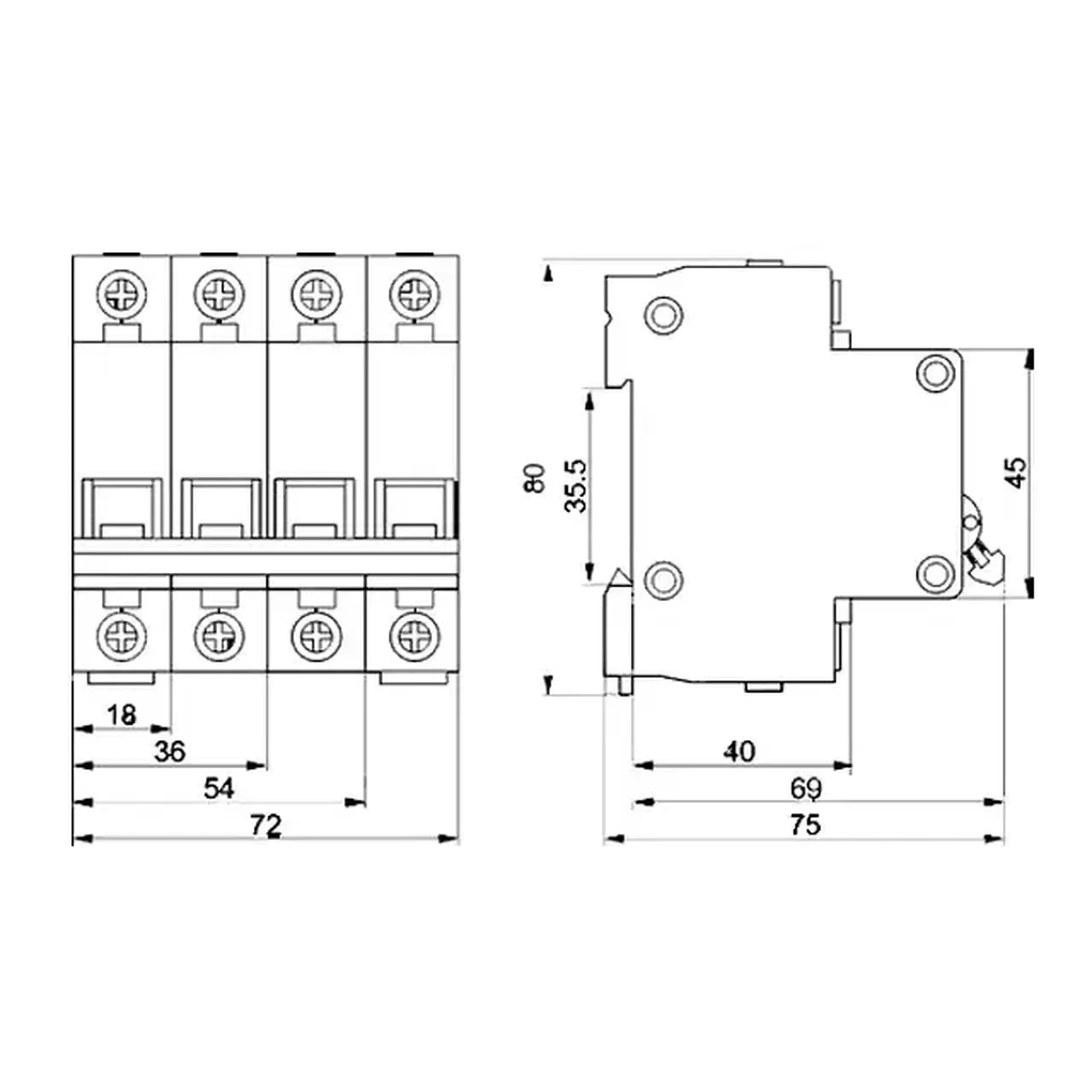 Întreruptor automat IEK VA47-29 4P 32 A 400 V C