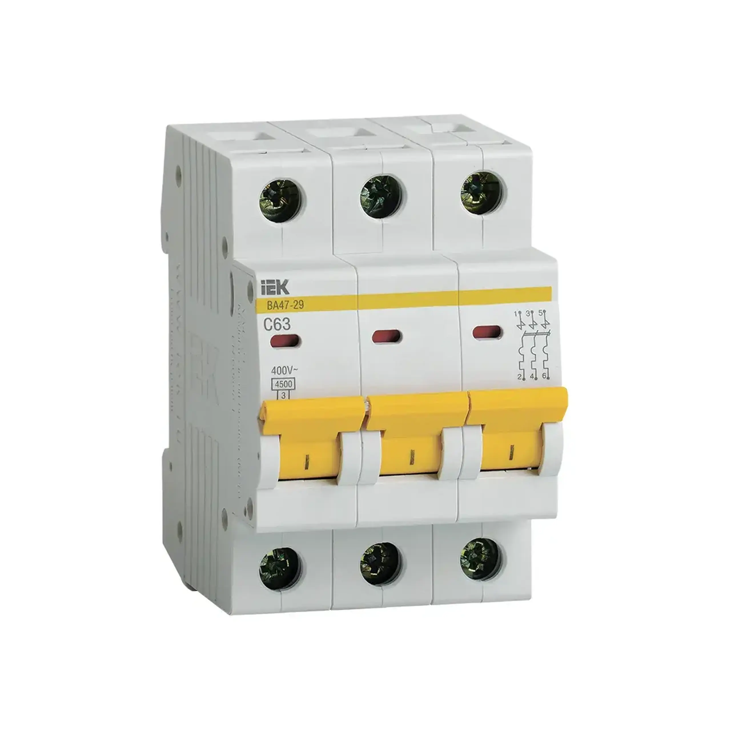 Întreruptor automat IEK VA47-29 3P 1 A 400 V C - 63 A (A) VA47-29