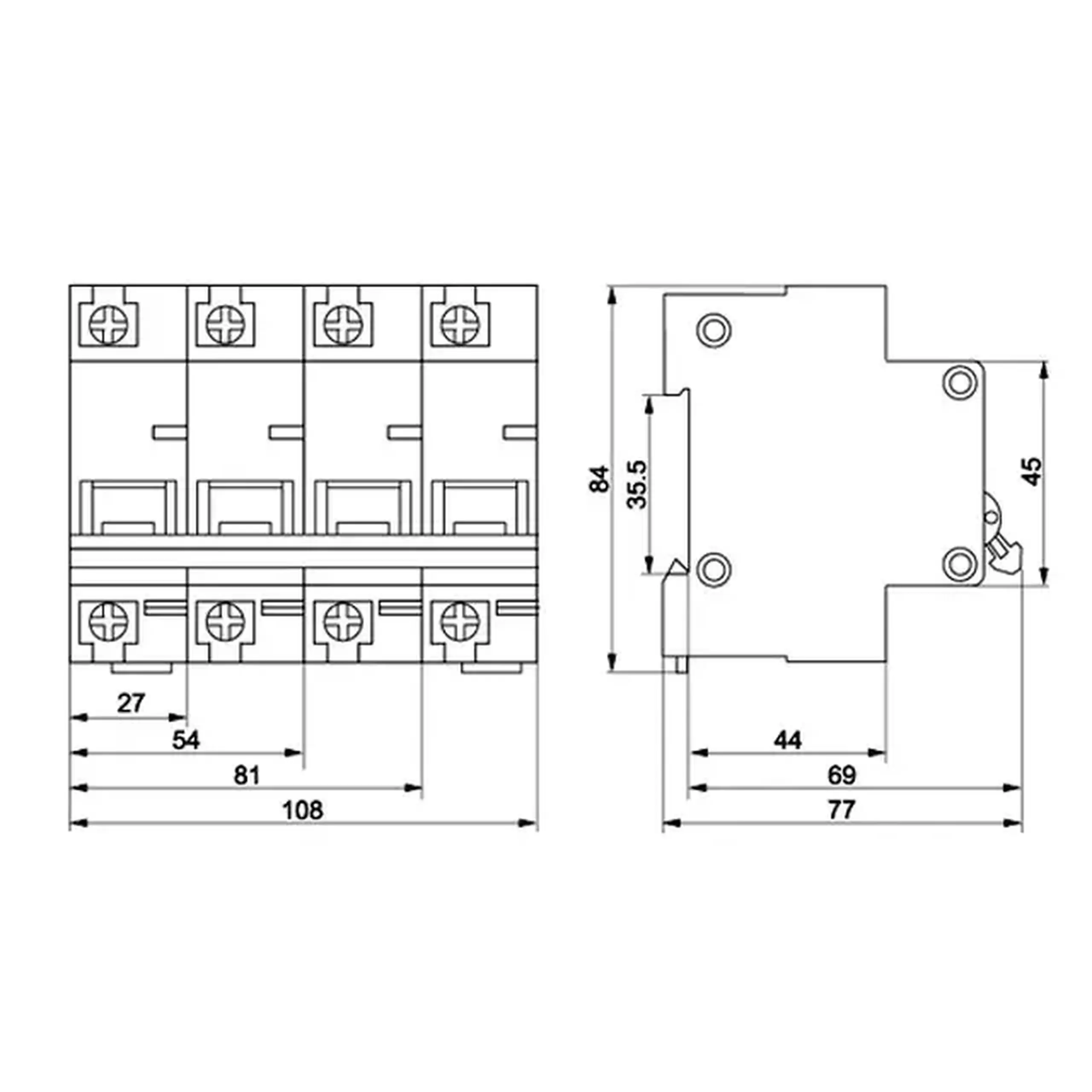 Întreruptor automat IEK VA47-100 3P 80 A 400 V C