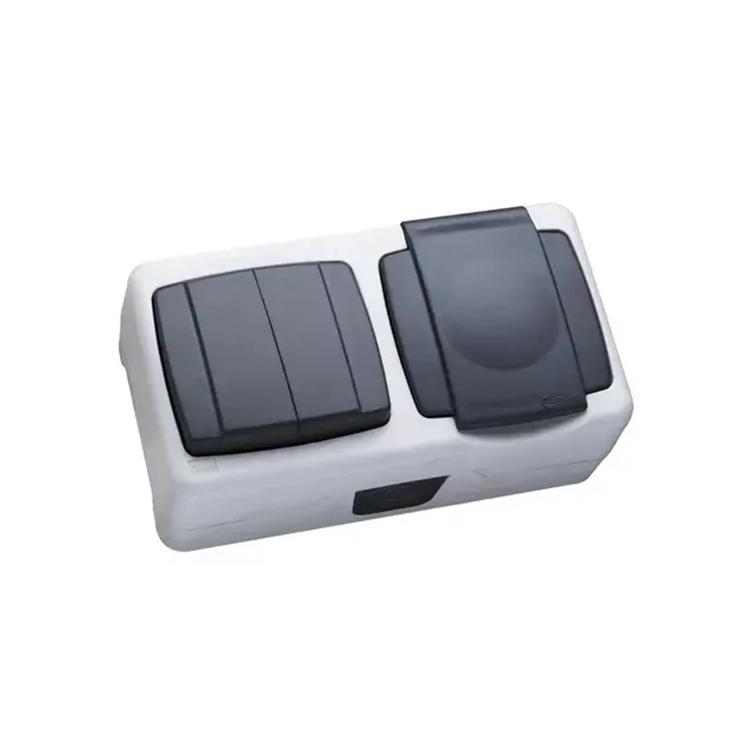 Întrerupător + priză cu capac nemliyer 16 A 250 V albastru/Sur Makel