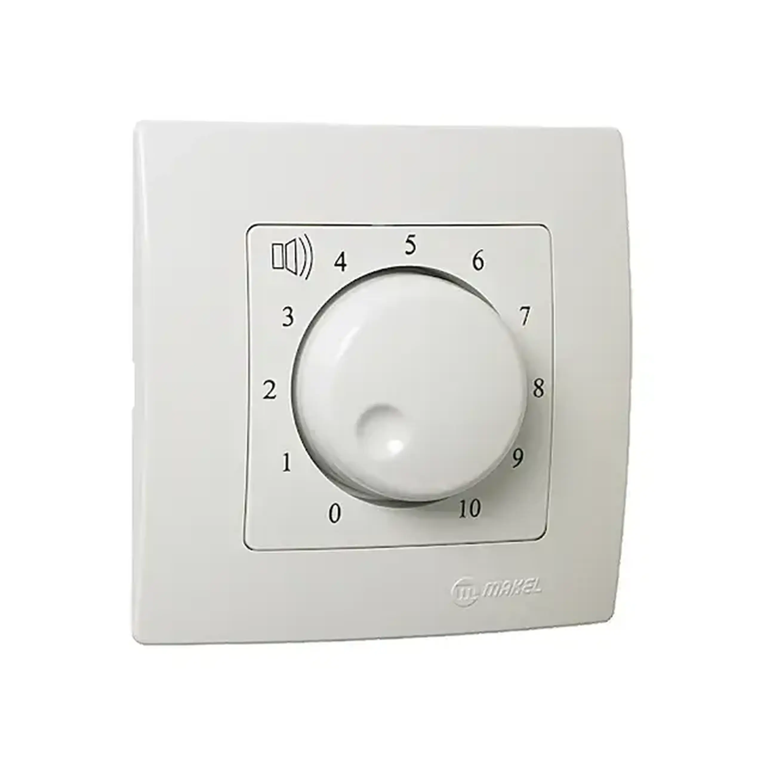 Întrerupător regulator audio LILIUM alb Makel
