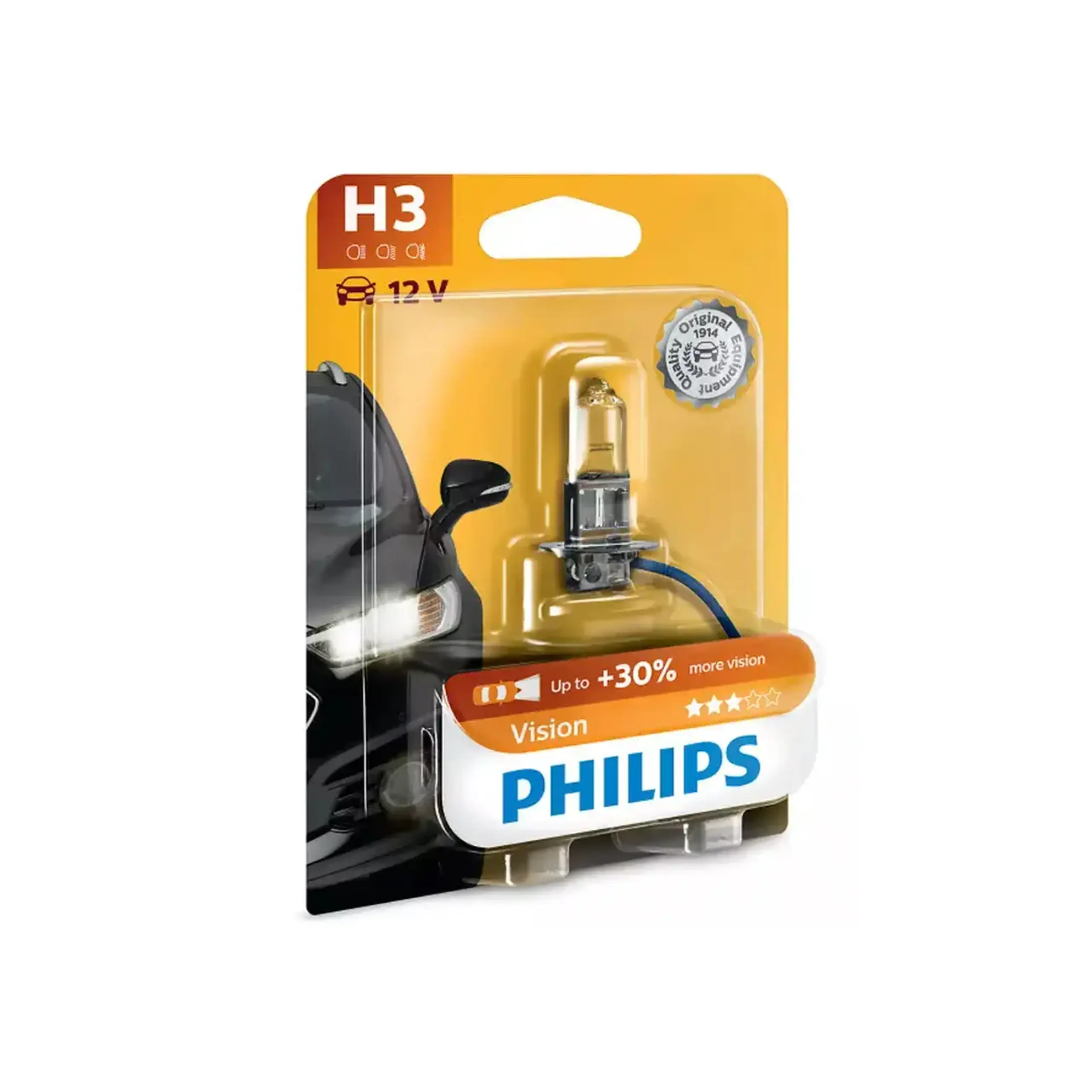 Bec auto H3 12336PRB1 55 W PK22s 1450 lm 3200 K 12 V Philips