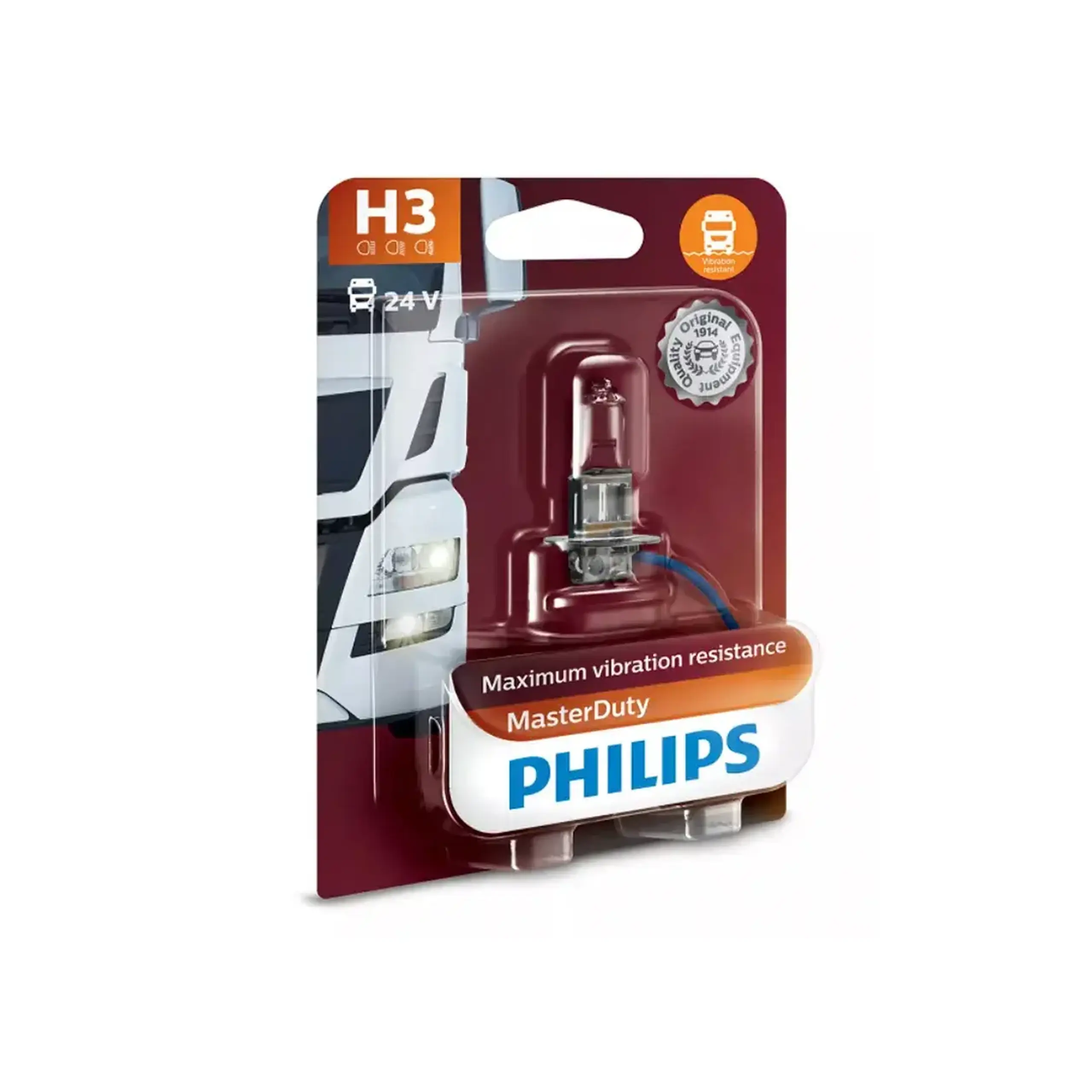 Bec auto cu halogen H3 13336MDB1 70 W PK22s 1450 lm 3200 K 24 V Philips