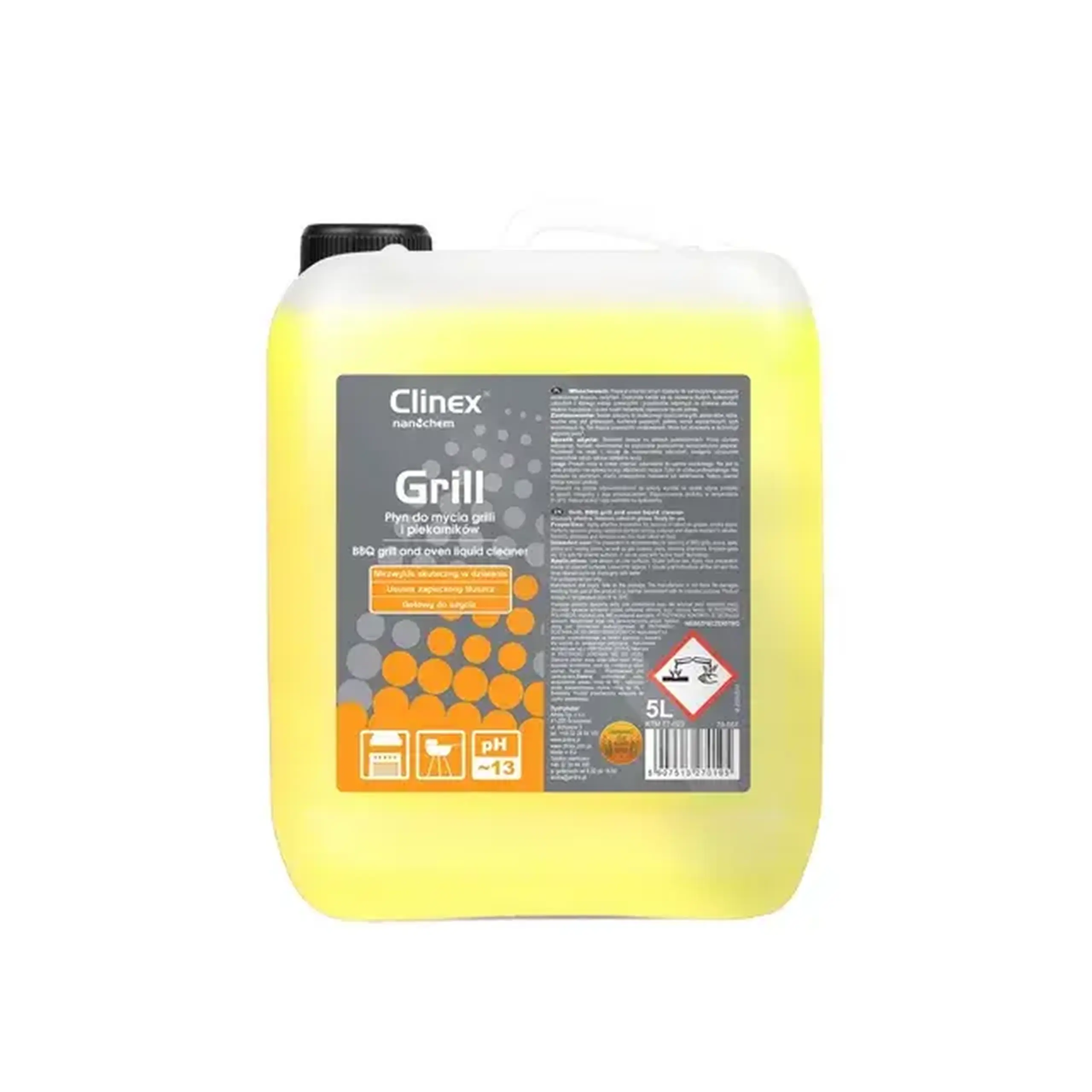 Lichid pentru curățarea grătarelor Clinex GRILL 1 l - Volum rezervor 5 l